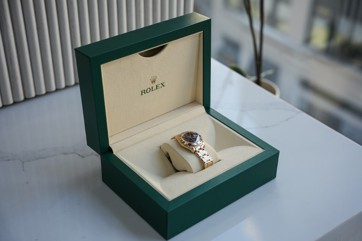 Rolex Datejust 18K Everose Gold Chocolate Roman Dial with Pearlmaster Bracelet 81315
