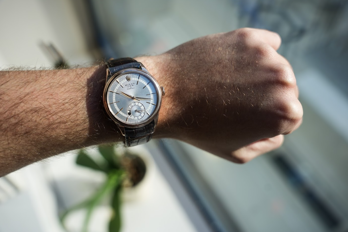 Rolex Cellini Ref. 50525 – 18K Everose Gold with Silver Guilloche Dial