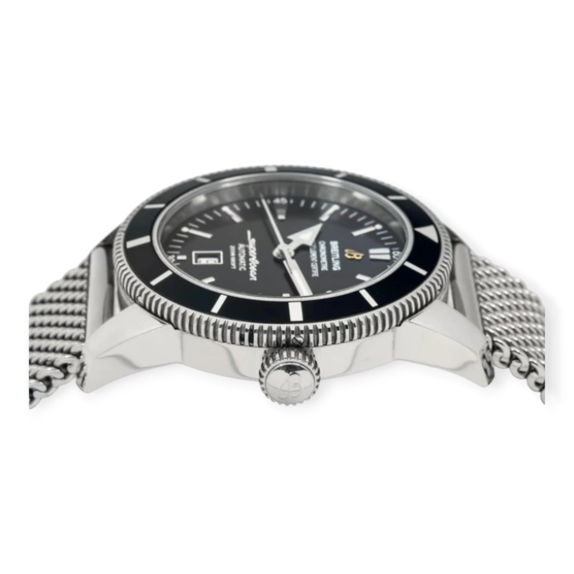 Breitling Superocean Heritage A17320 Black Dial Mens Steel Watch