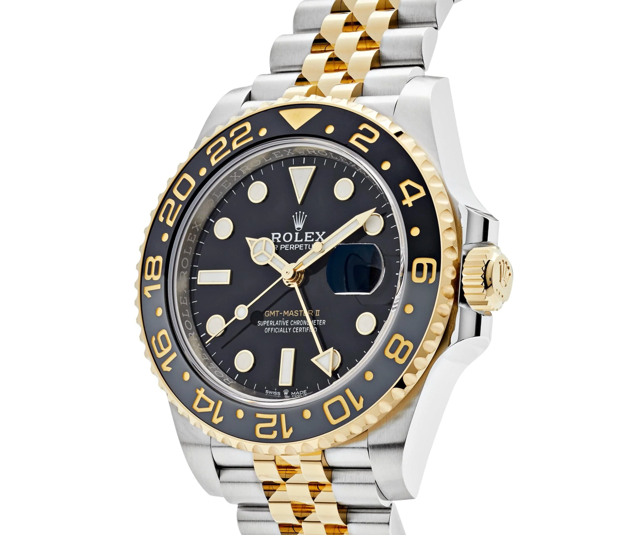 Rolex GMT-Master II 126713GRNR – 40mm Black Dial with Stainless Steel & Yellow Gold Jubilee Bracelet (Year 2023 to 2025)-Rolex-JD Watches NY