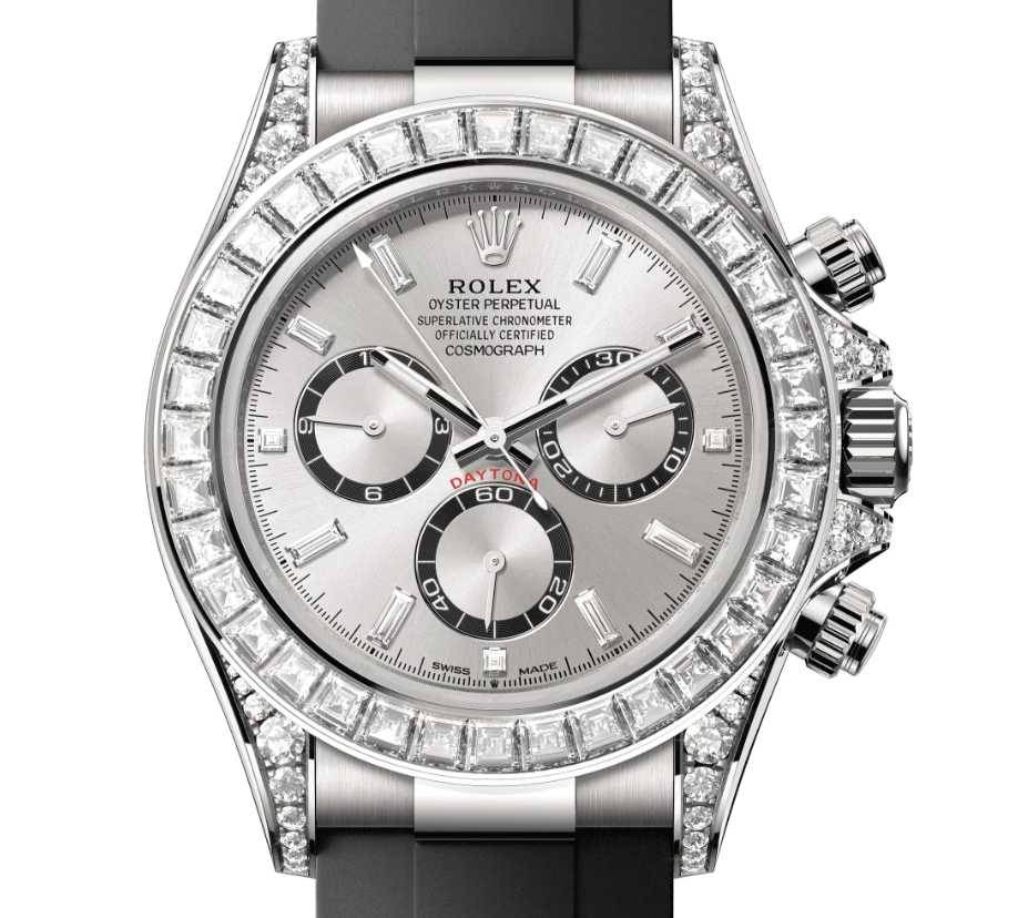 Rolex Cosmograph Daytona – 18k White Gold with Diamond Bezel Ref. 126539TBR-0002-Rolex-JD Watches NY