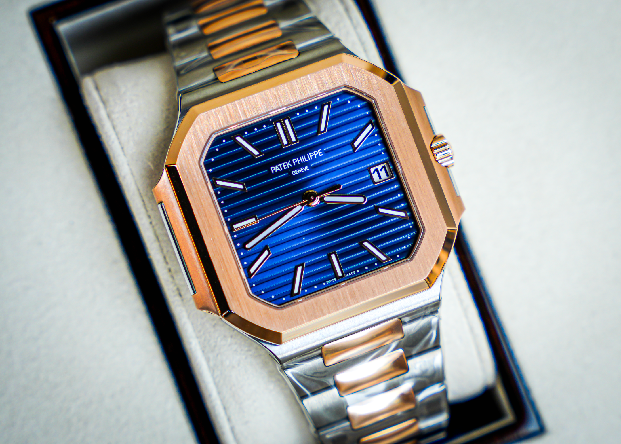 Patek Philippe Cubitus – Stainless Steel & Rose Gold Blue Dial Ref. 5821/1AR-001-Patek Philippe-JD Watches NY