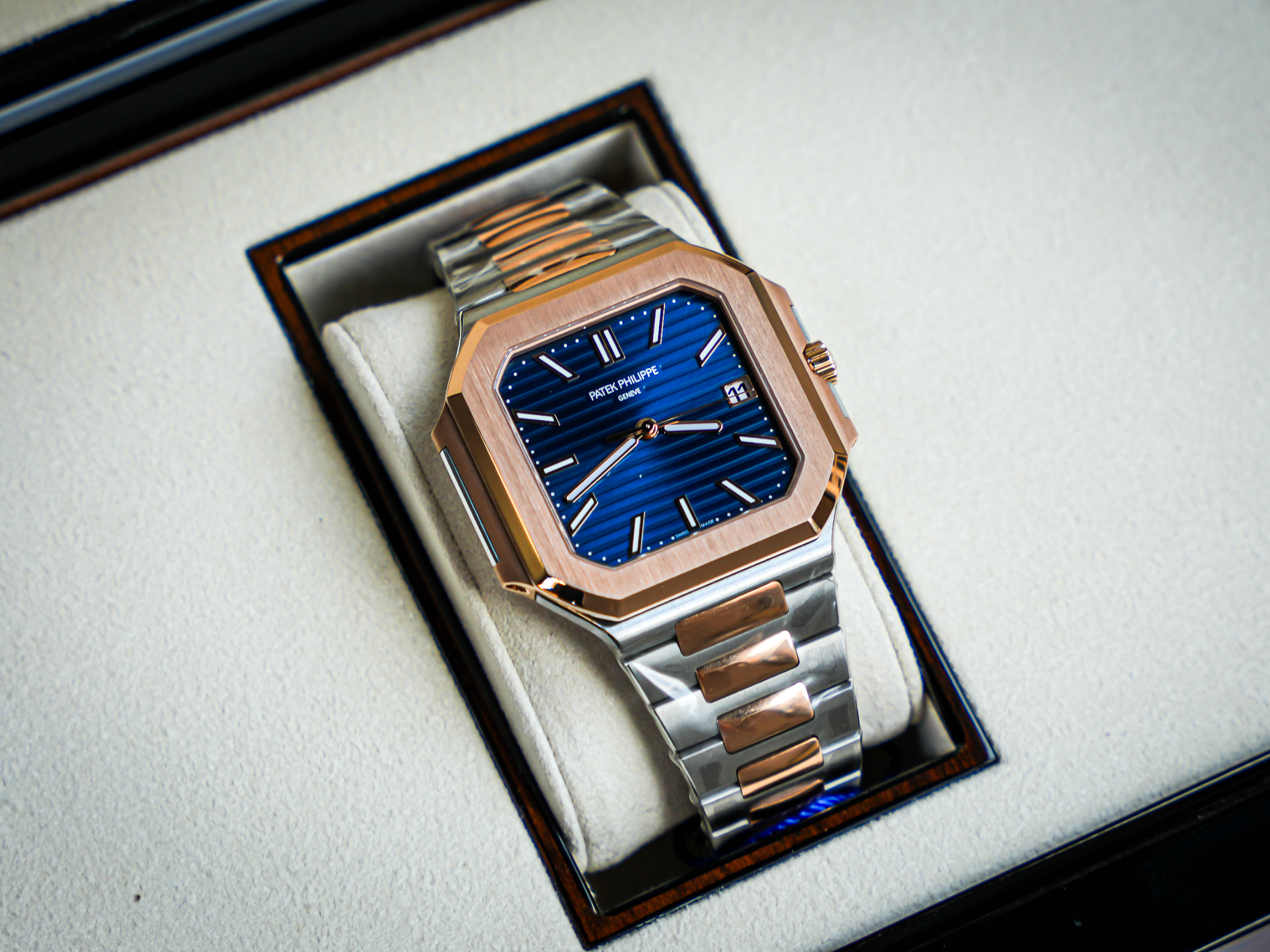 Patek Philippe Cubitus – Stainless Steel & Rose Gold Blue Dial Ref. 5821/1AR-001-Patek Philippe-JD Watches NY