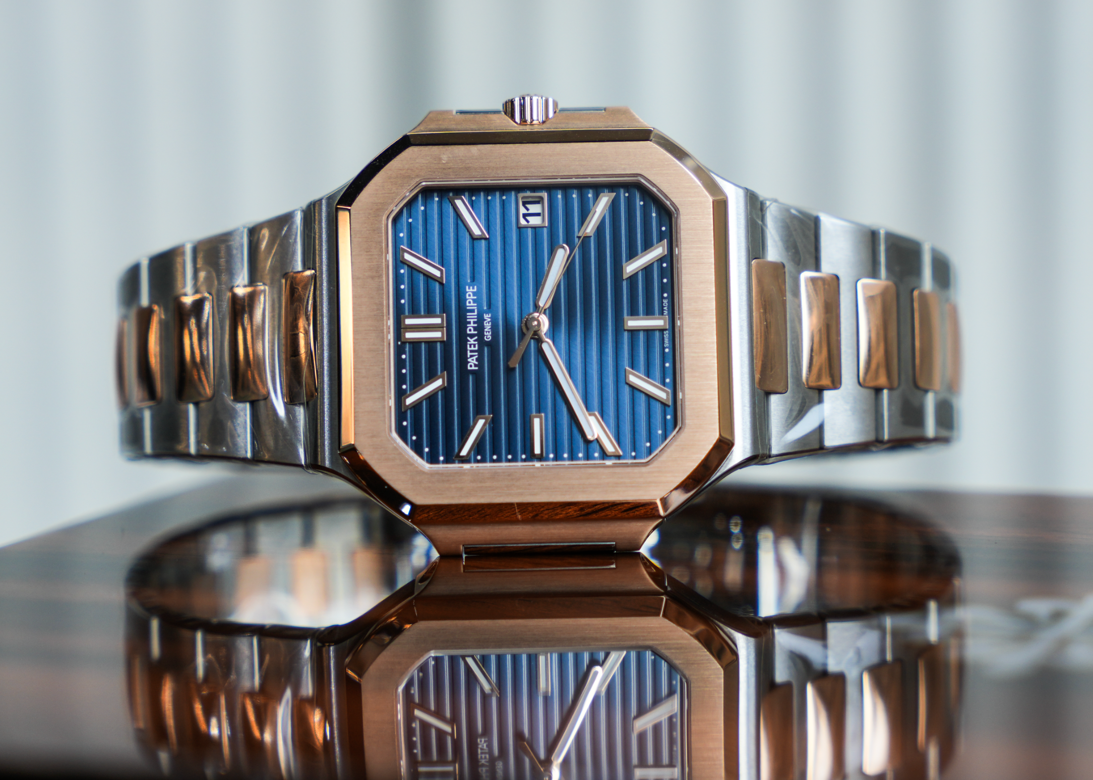 Patek Philippe Cubitus – Stainless Steel & Rose Gold Blue Dial Ref. 5821/1AR-001-Patek Philippe-JD Watches NY