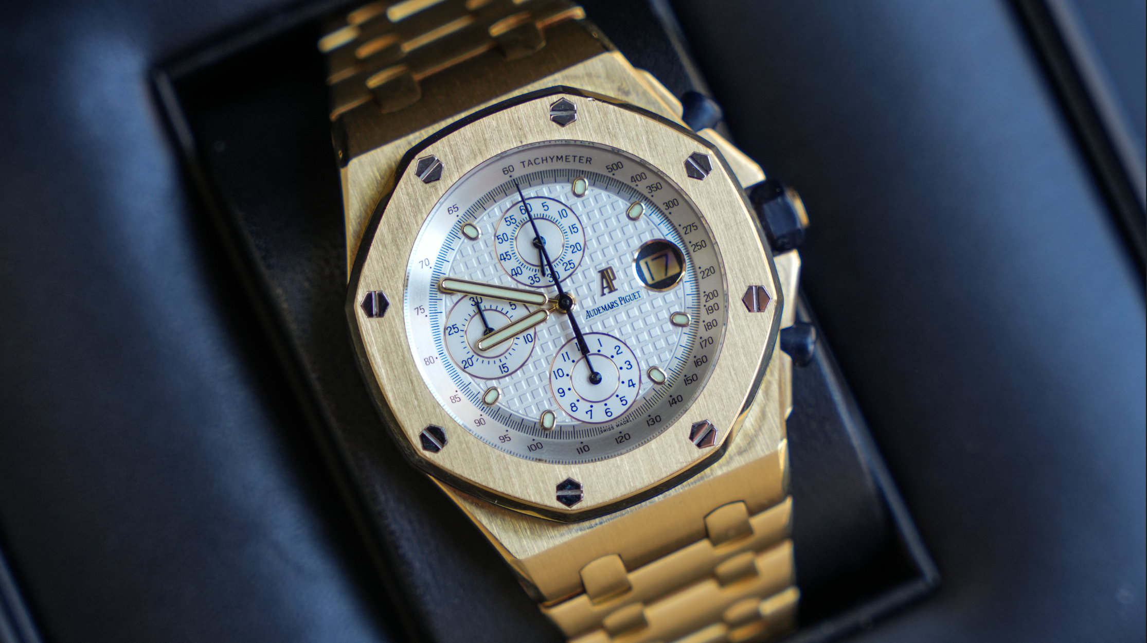 Audemars Piguet Royal Oak Chronograph 39MM White Dial With Yellow Gold Bracelet - 26022BA-Audemars Piguet-JD Watches NY