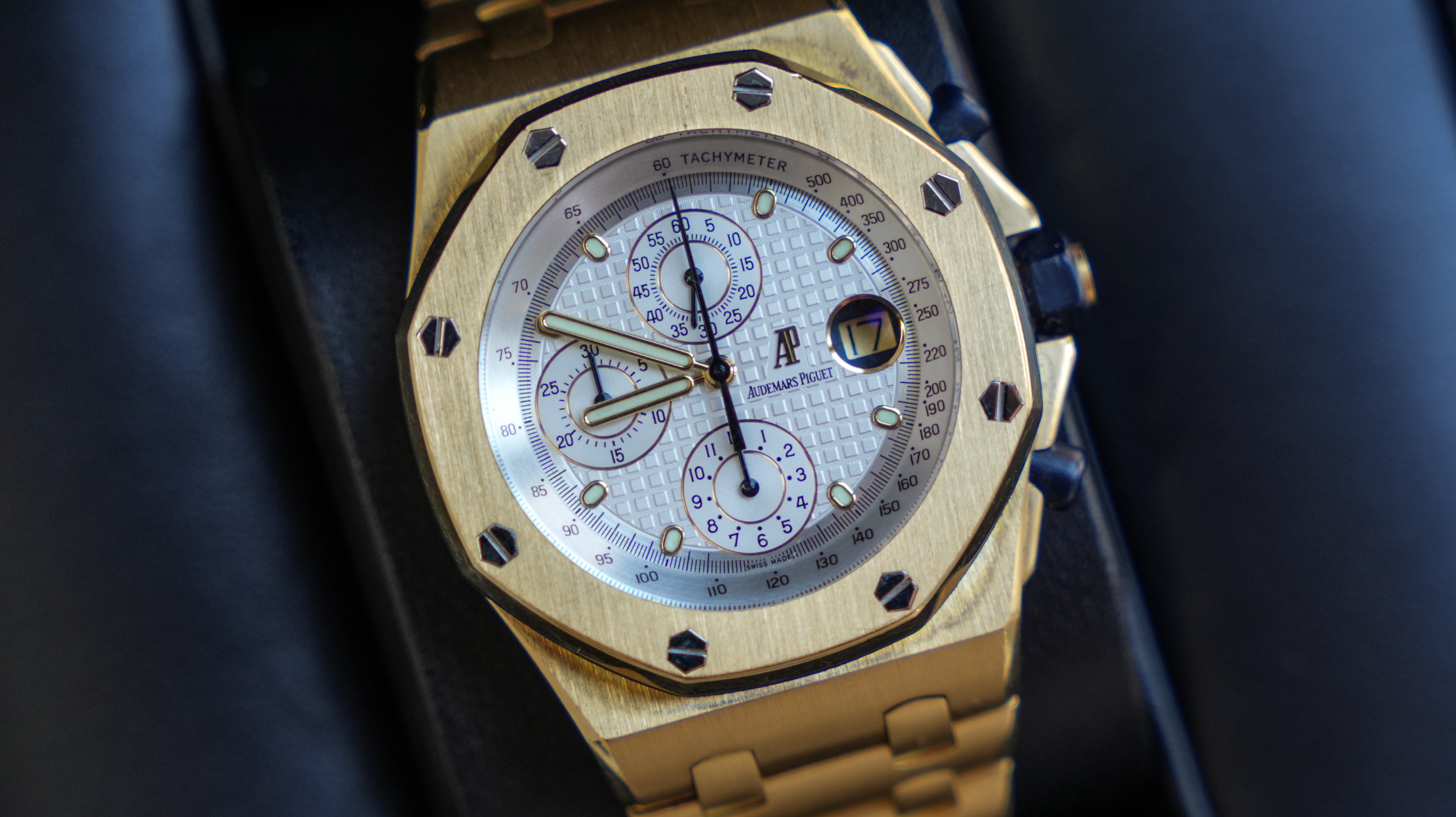 Audemars Piguet Royal Oak Chronograph 39MM White Dial With Yellow Gold Bracelet - 26022BA-Audemars Piguet-JD Watches NY