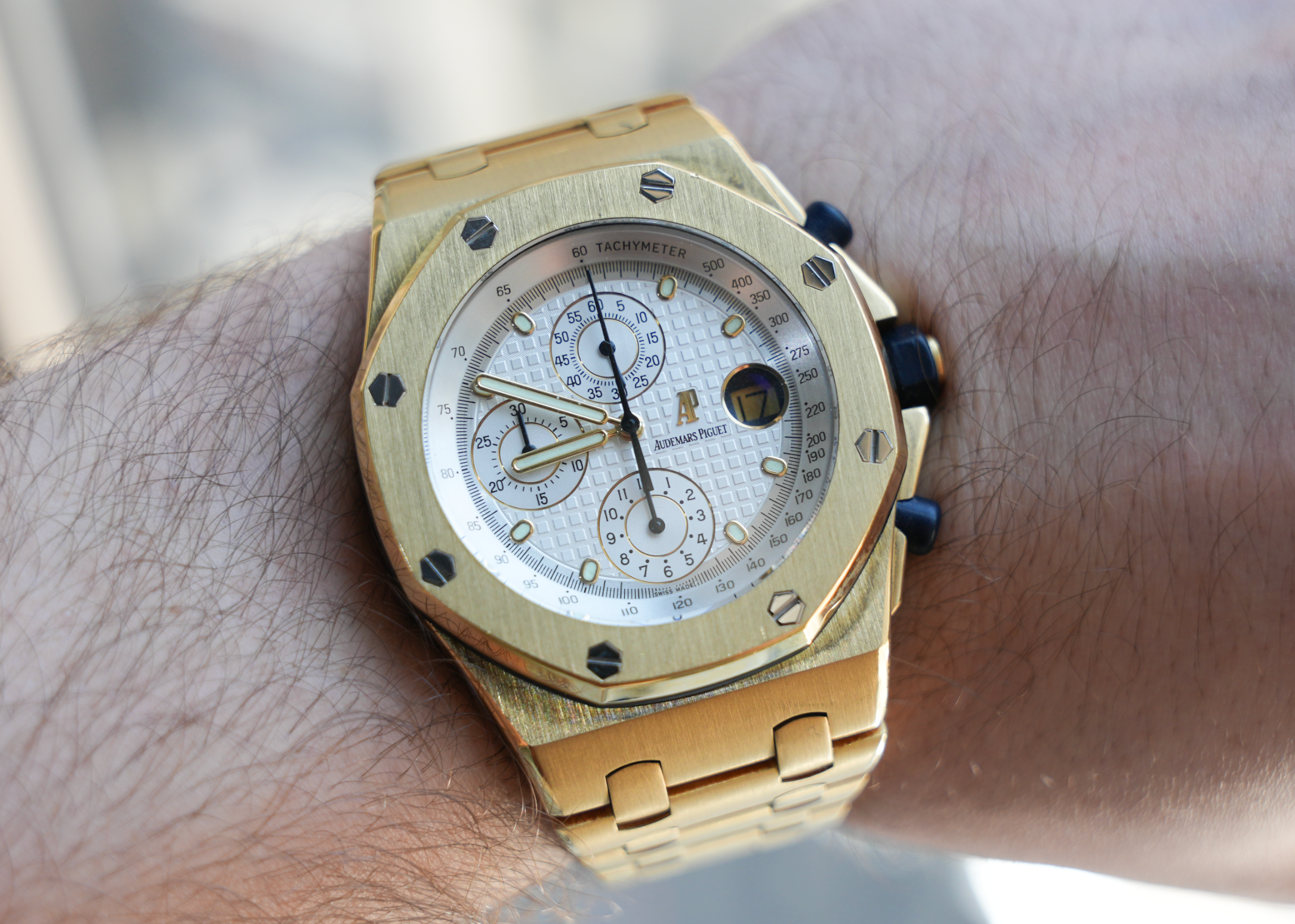 Audemars Piguet Royal Oak Chronograph 39MM White Dial With Yellow Gold Bracelet - 26022BA-Audemars Piguet-JD Watches NY