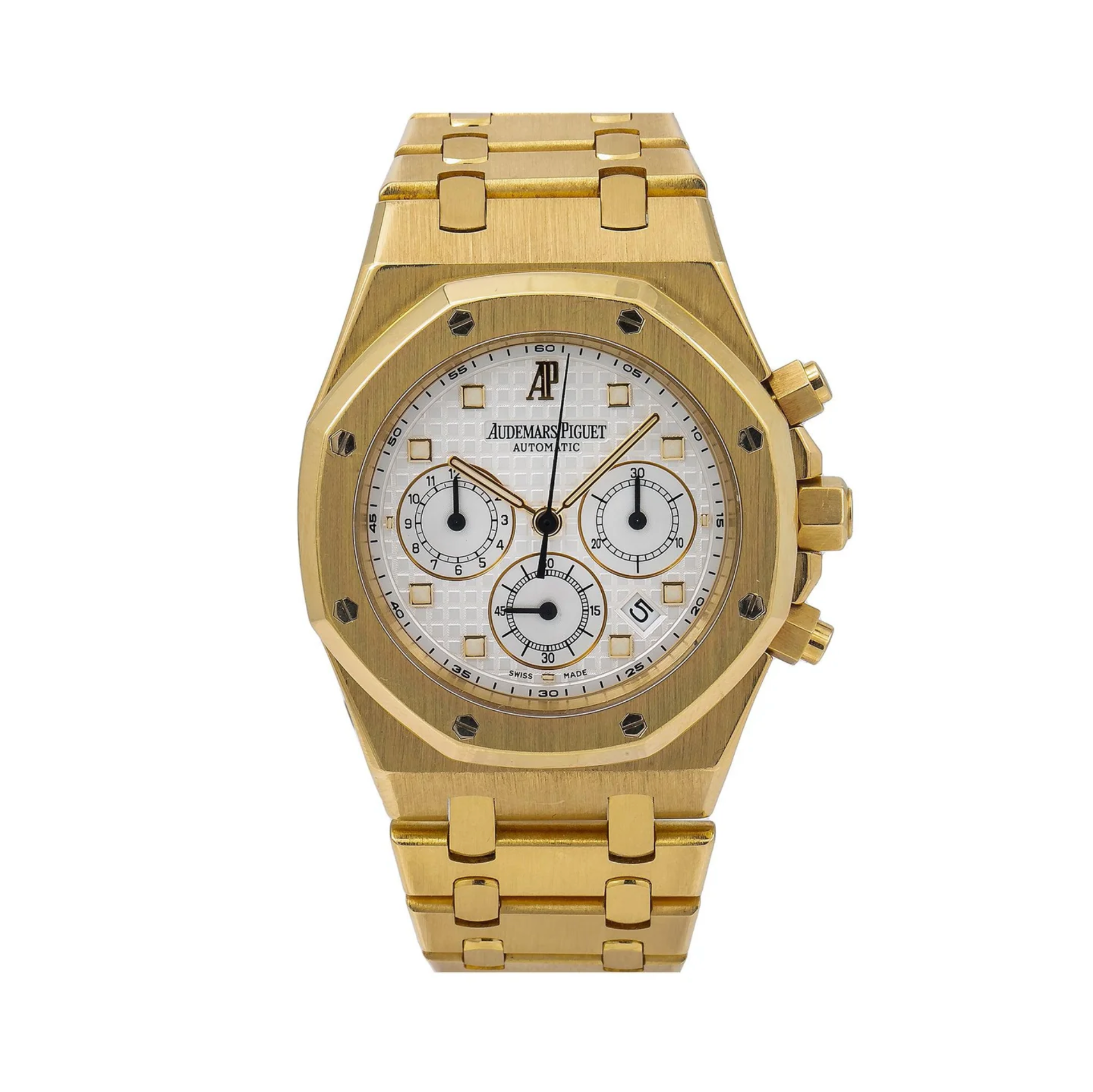 Audemars Piguet Royal Oak Chronograph 39MM White Dial With Yellow Gold Bracelet - 26022BA-Audemars Piguet-JD Watches NY
