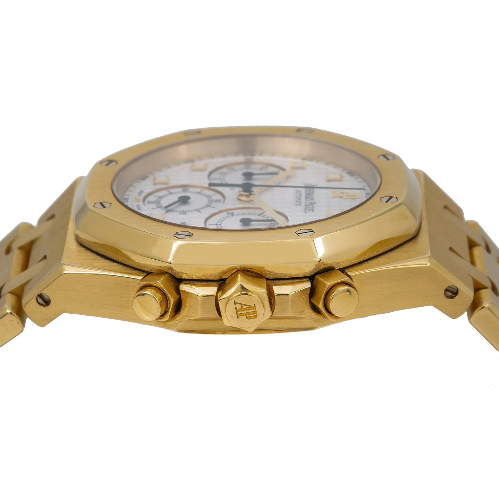 Audemars Piguet Royal Oak Chronograph 39MM White Dial With Yellow Gold Bracelet - 26022BA-Audemars Piguet-JD Watches NY