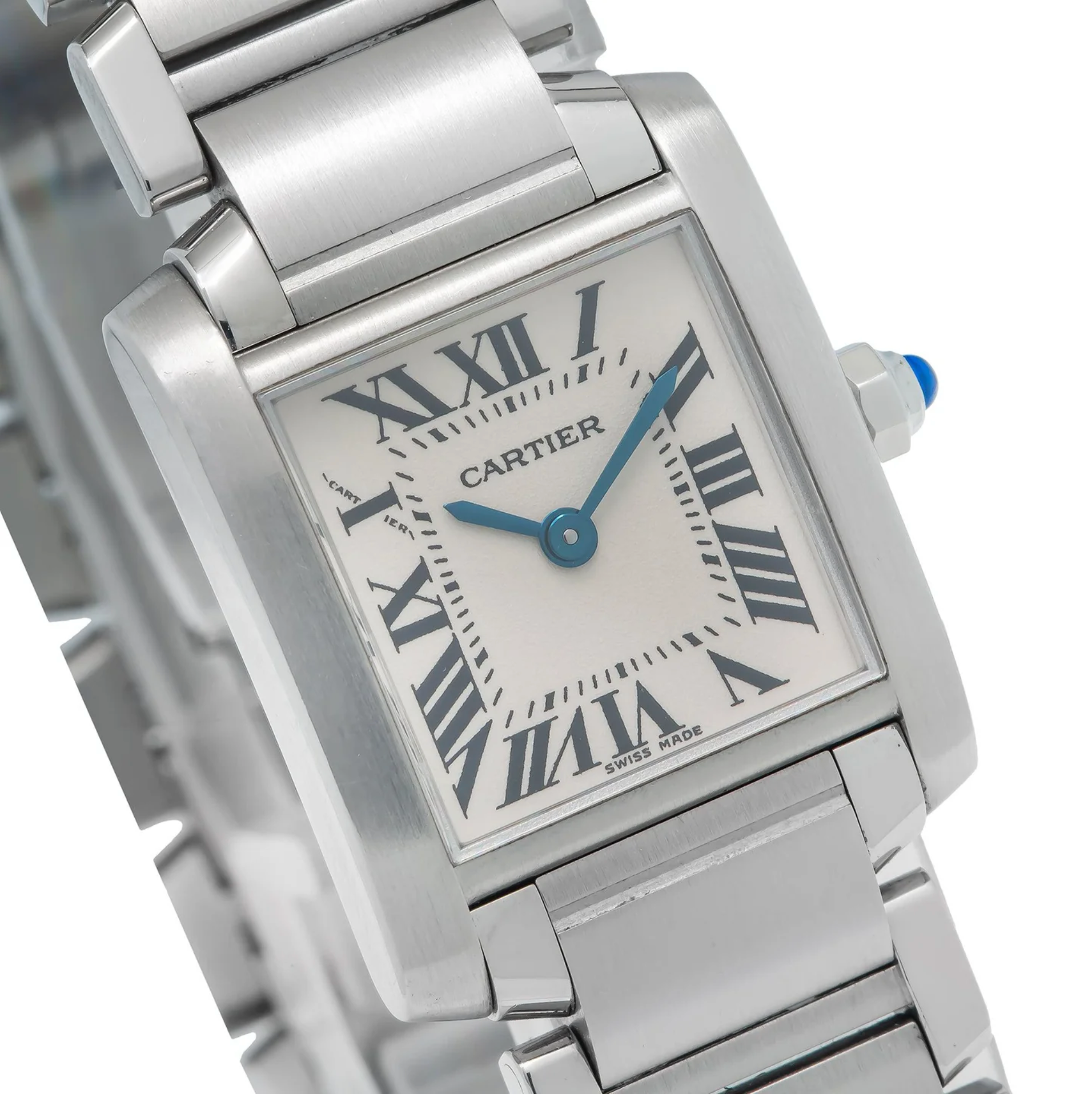 Cartier Tank Française – Small Model in Stainless Steel with White Dial Ref. W51008Q3