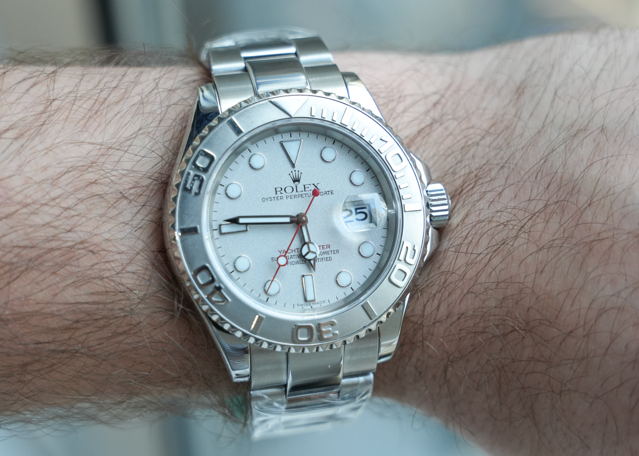 Rolex Yacht-Master 40mm – Platinum Bezel & Steel Case – Ref. 16622