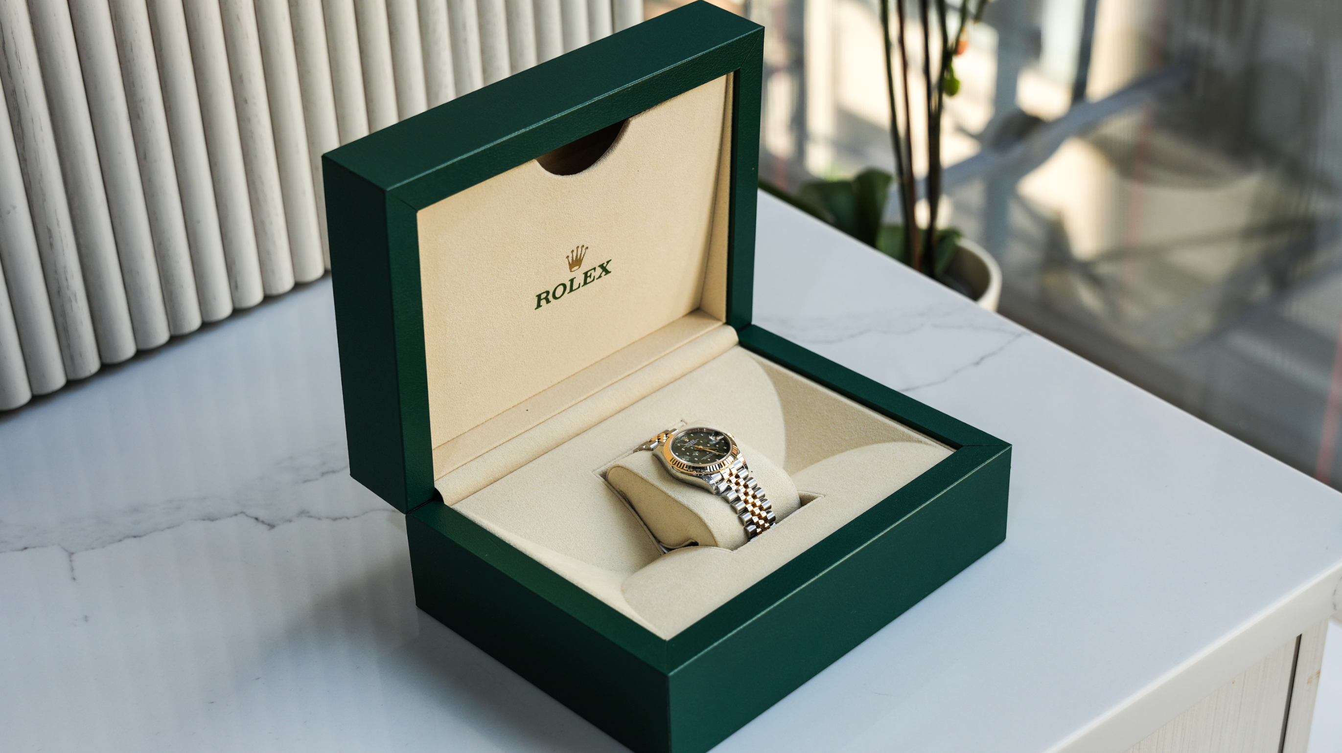 Rolex Datejust 31mm – Steel & 18K Yellow Gold – Green Floral Motif Dial – Jubilee Bracelet – Ref. 278273 (2020 to 2023)