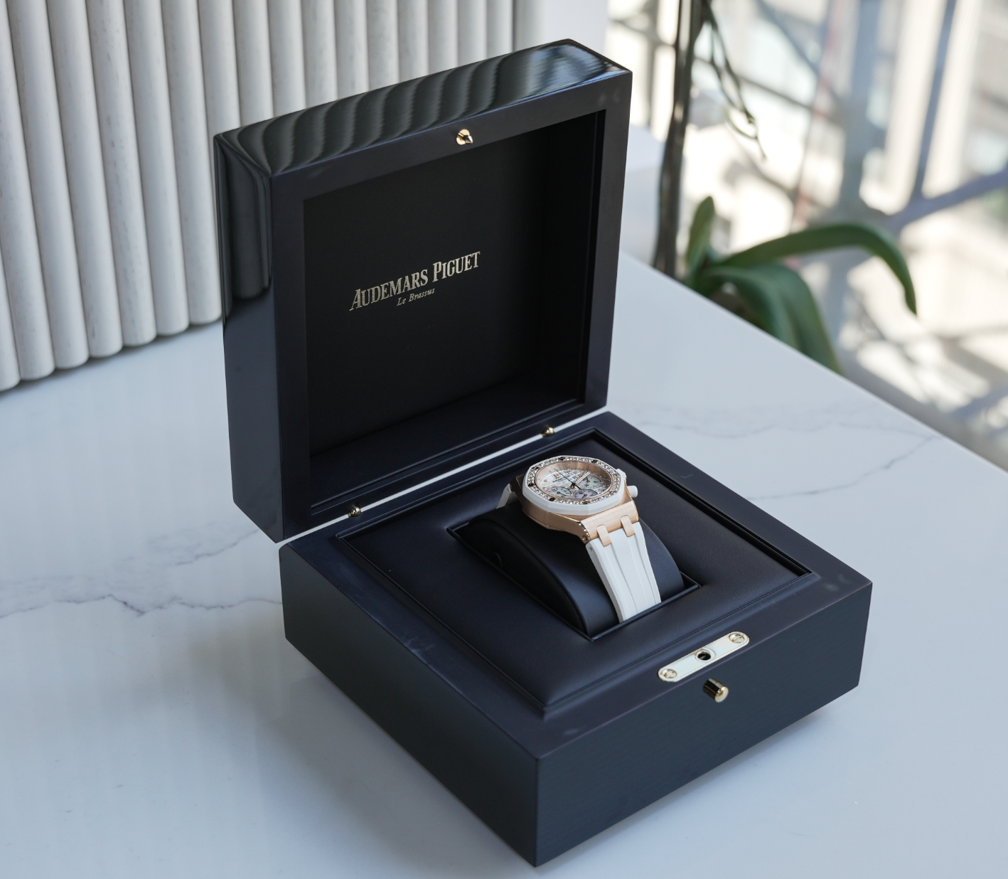 Audemars Piguet Royal Oak Offshore Lady Chronograph – Rose Gold & Diamond Bezel | Ref. 26048OK.ZZ.D010CA.01