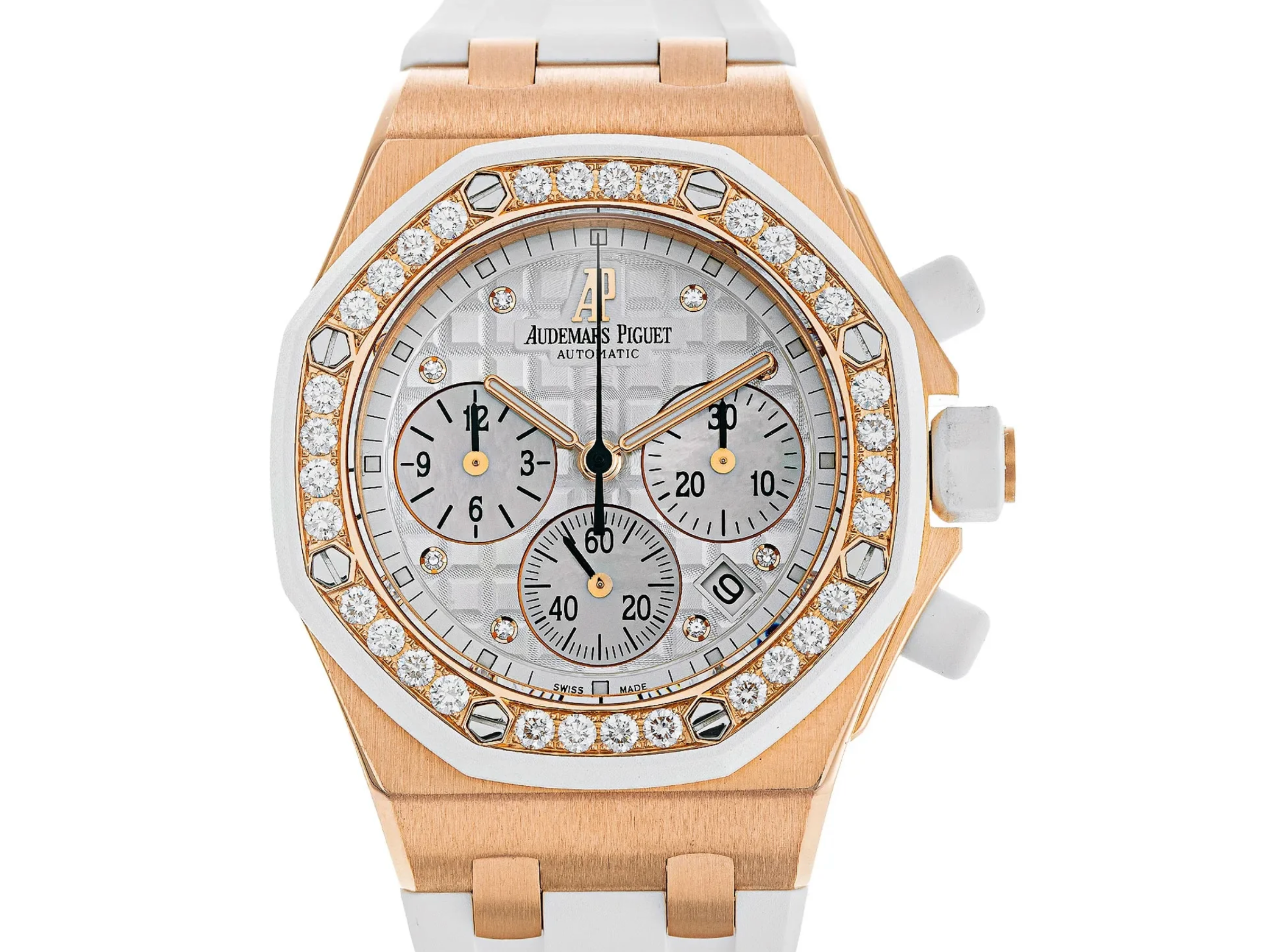 Audemars Piguet Royal Oak Offshore Lady Chronograph – Rose Gold & Diamond Bezel | Ref. 26048OK.ZZ.D010CA.01