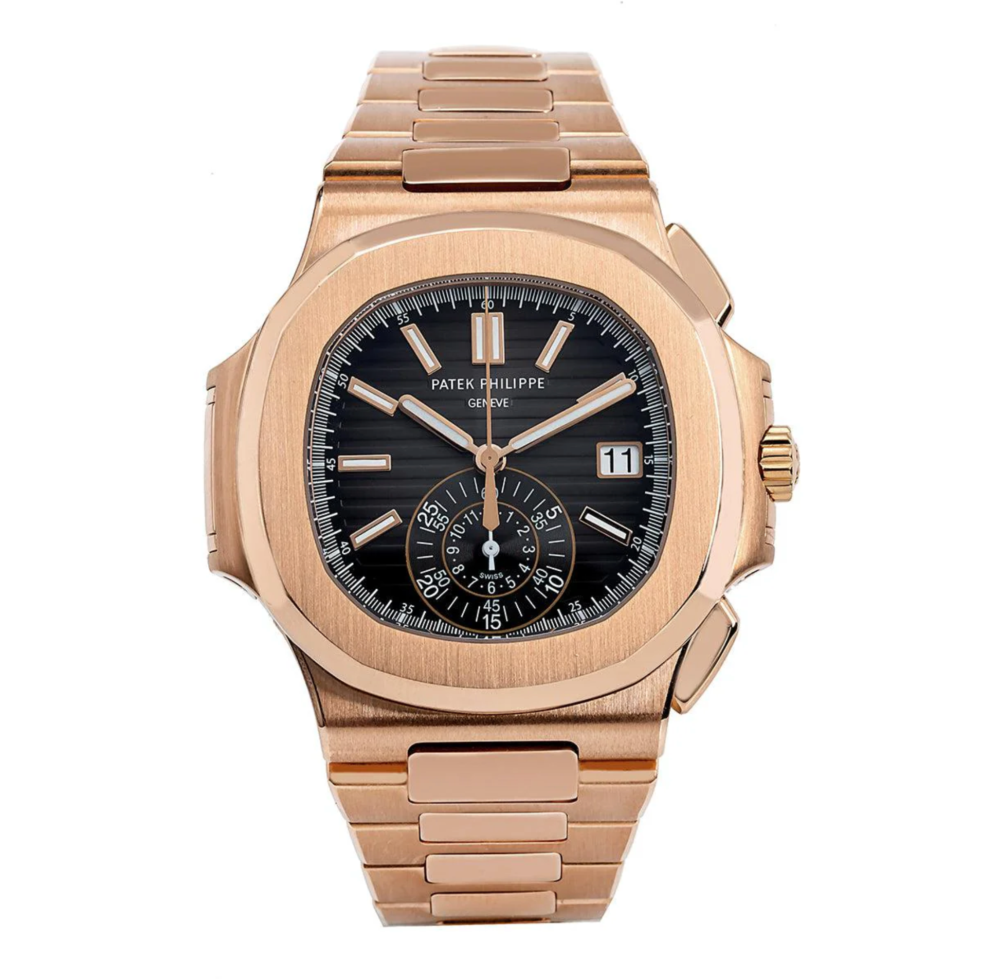 Patek Philippe Nautilus Chronograph 5980/1R-001 – 40.5mm Rose Gold with Black Dial