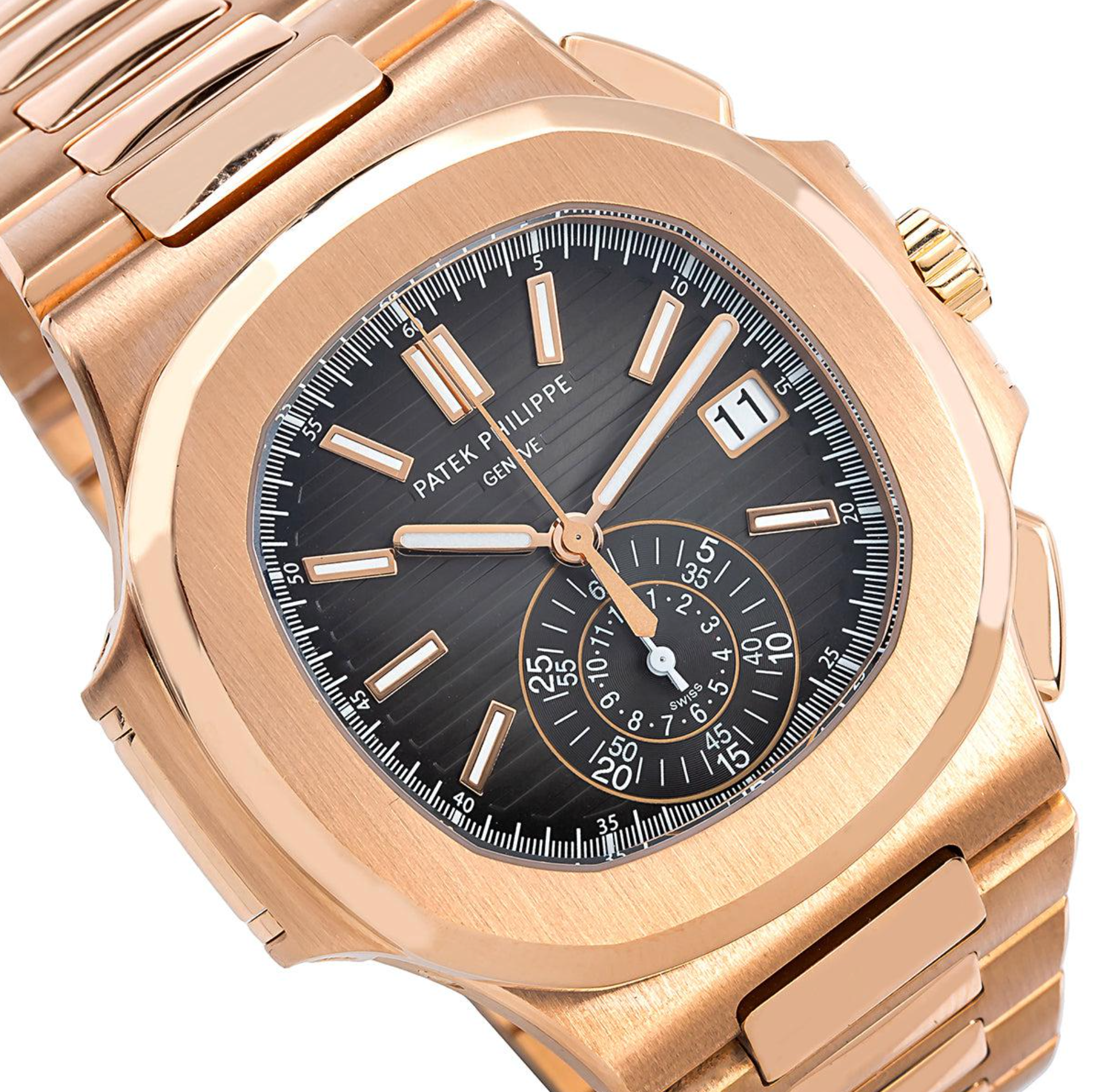 Patek Philippe Nautilus Chronograph 5980/1R-001 – 40.5mm Rose Gold with Black Dial