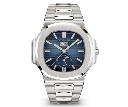 Patek Philippe Nautilus Annual Calendar Moon Phases – Ref. 5726/1A-014 | 40.5mm Blue Dial with Stainless Steel Bracelet