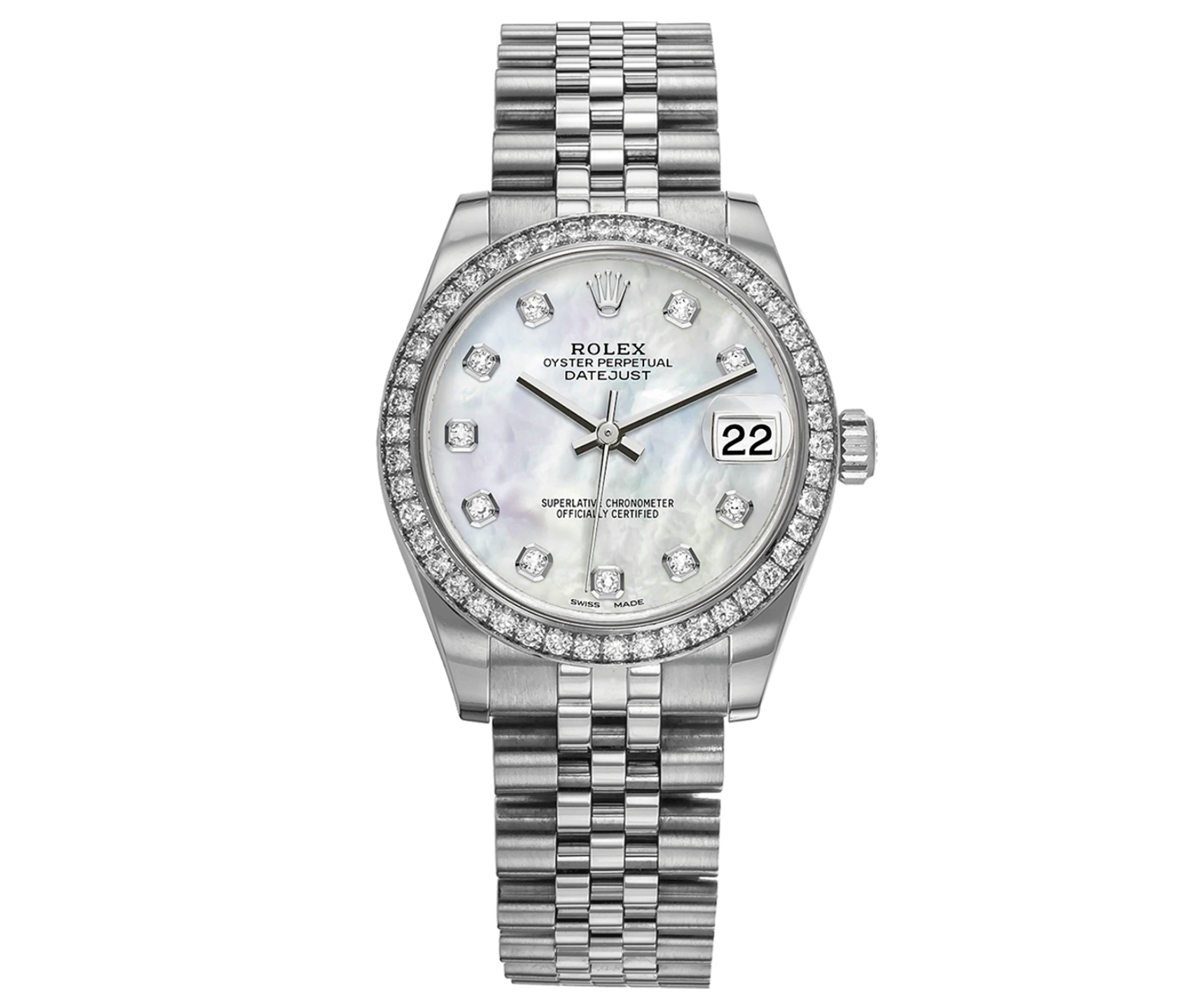 Rolex Datejust 31mm – Mother of Pearl Diamond Dial & Diamond Bezel | Ref. 178384