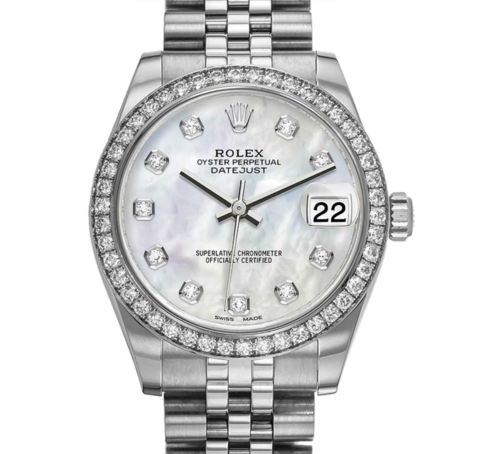 Rolex Datejust 31mm – Mother of Pearl Diamond Dial & Diamond Bezel | Ref. 178384