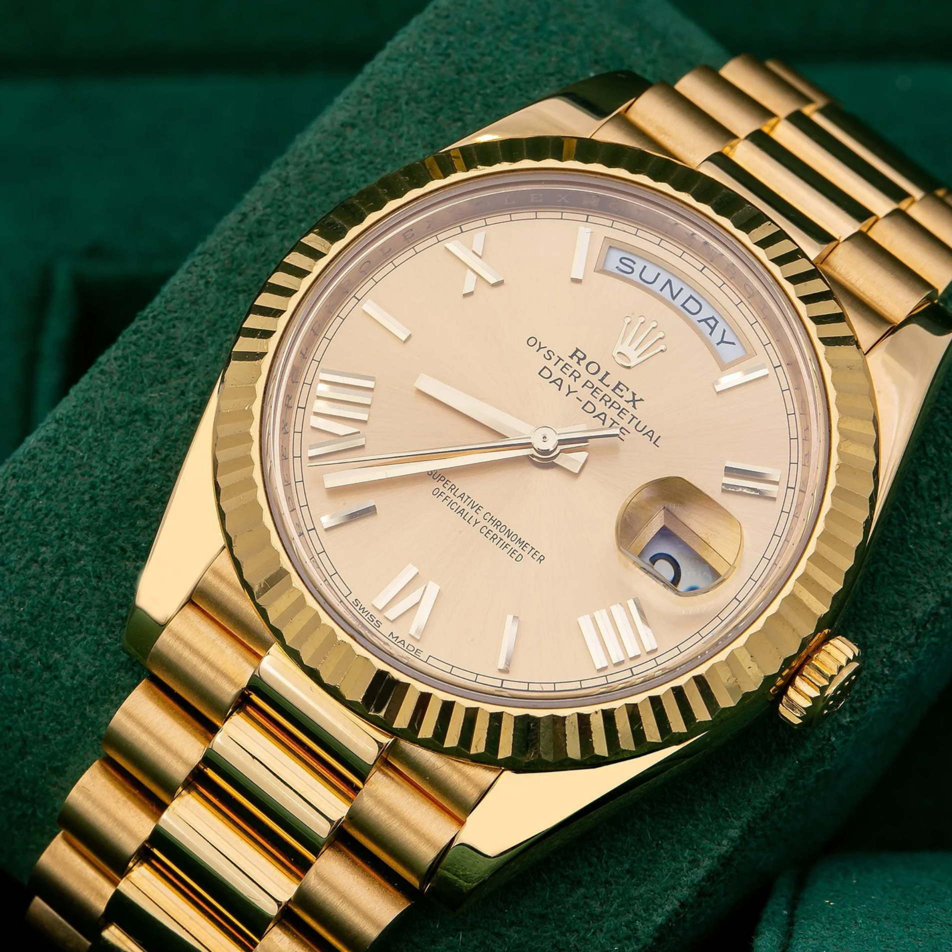 Rolex Day-Date 40 228238 40MM Champagne Dial Presidental Bracelet