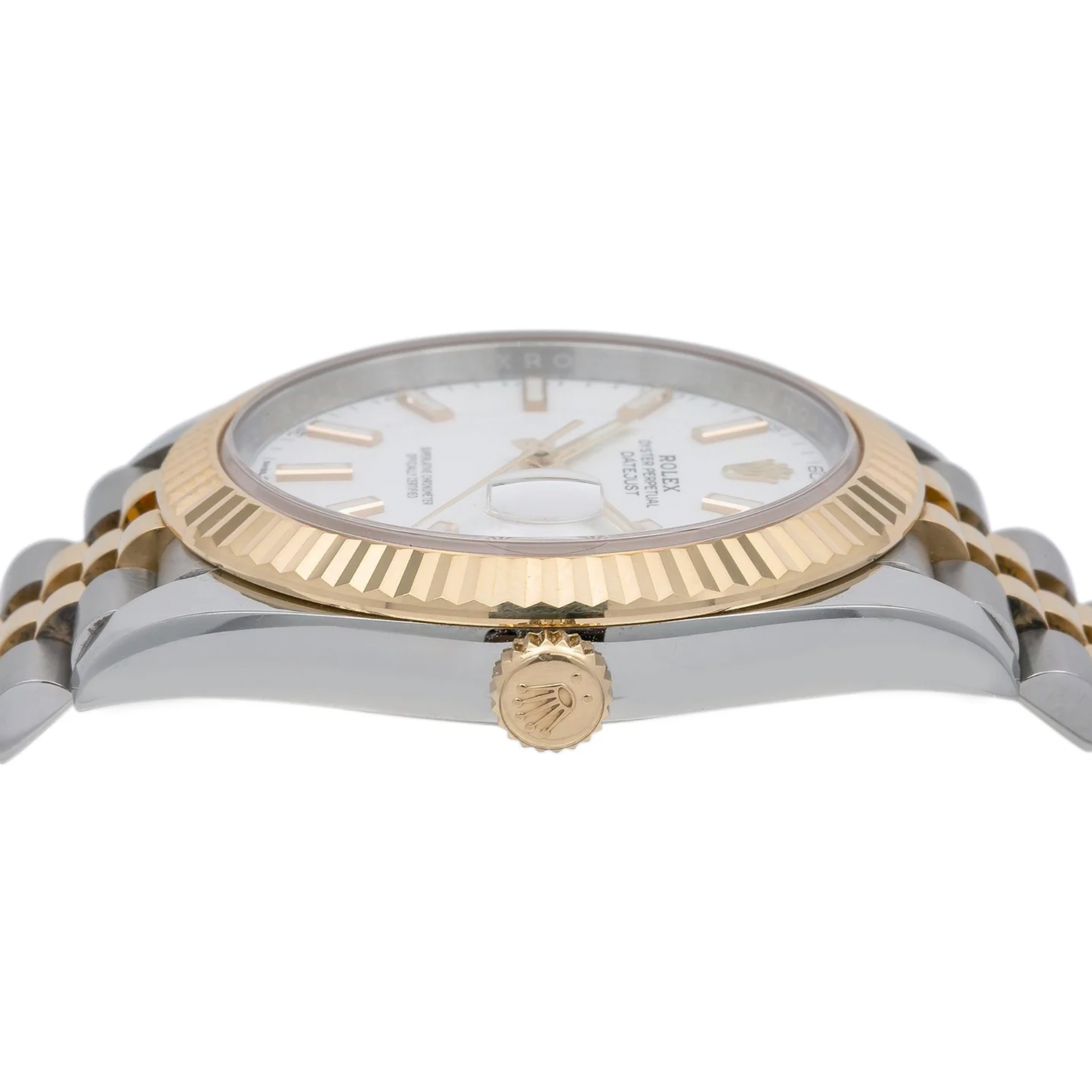 Rolex Datejust 41mm White Dial 18K Yellow Gold Fluted Bezel – Ref. 126333