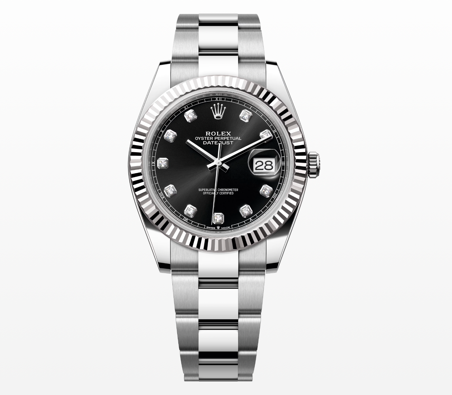 Rolex Datejust 41mm Black Dial Stainless Steel Fluted Bezel – Ref. 126334