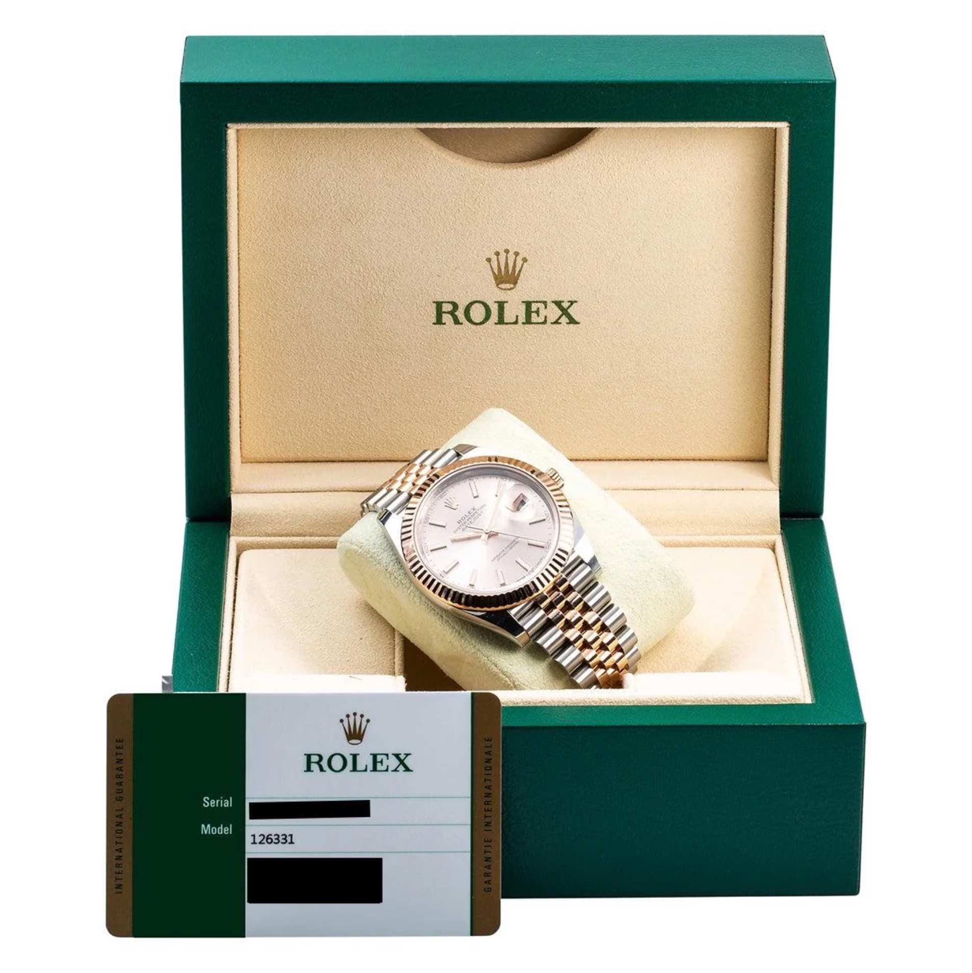 Rolex Datejust 41mm Sundust Dial 18K Everose Gold Fluted Bezel – Ref. 126331