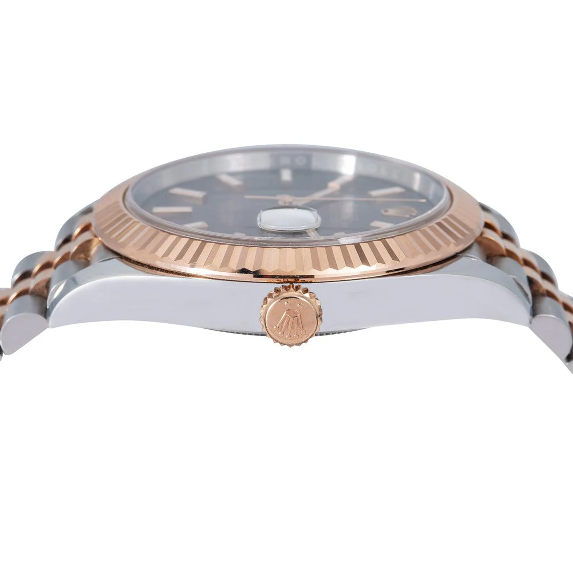 Rolex Datejust 41mm Chocolate Dial 18K Everose Gold Fluted Bezel – Ref. 126331