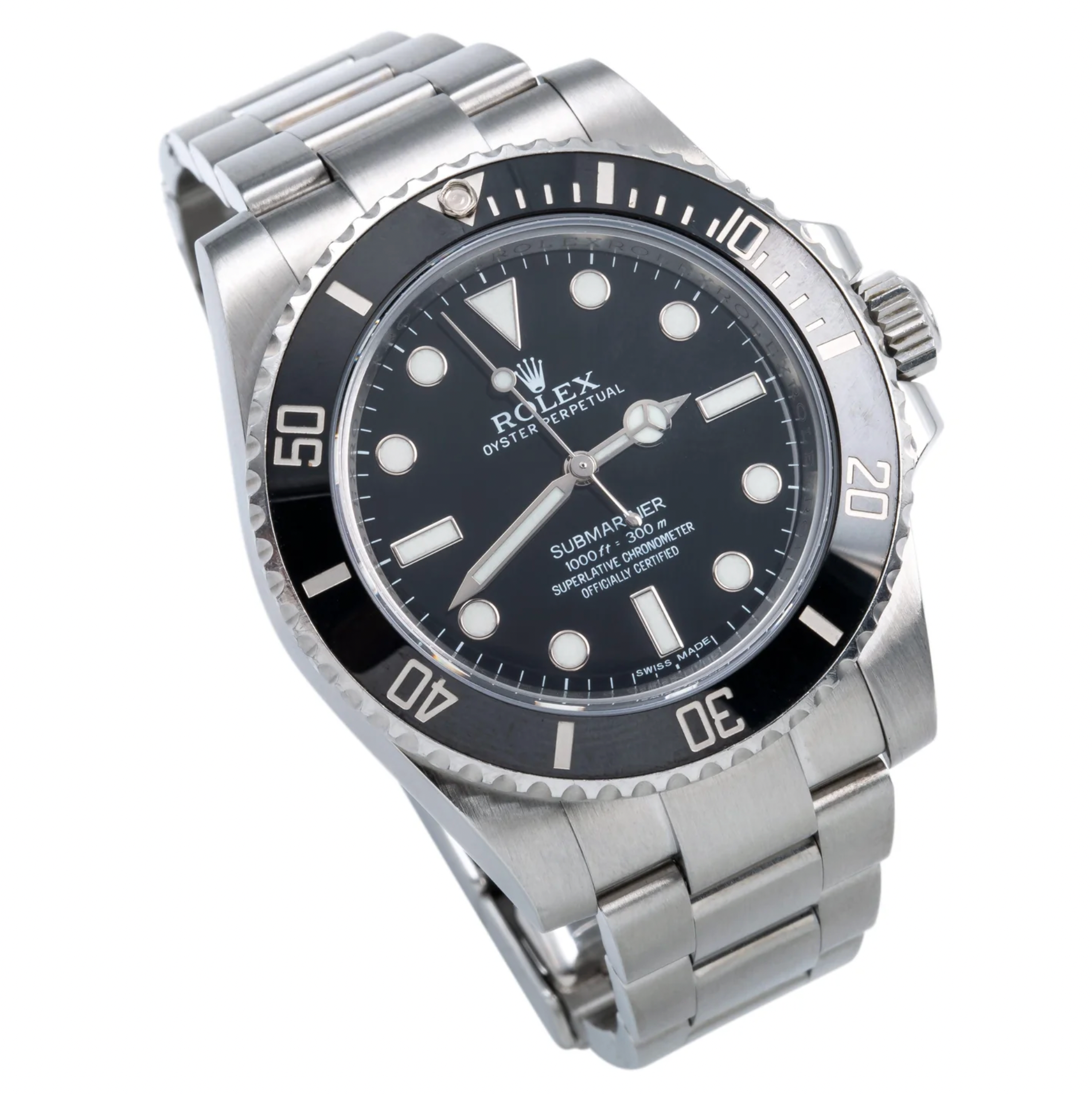 Rolex Submariner 40mm Black Dial Black Ceramic Bezel – Ref. 114060