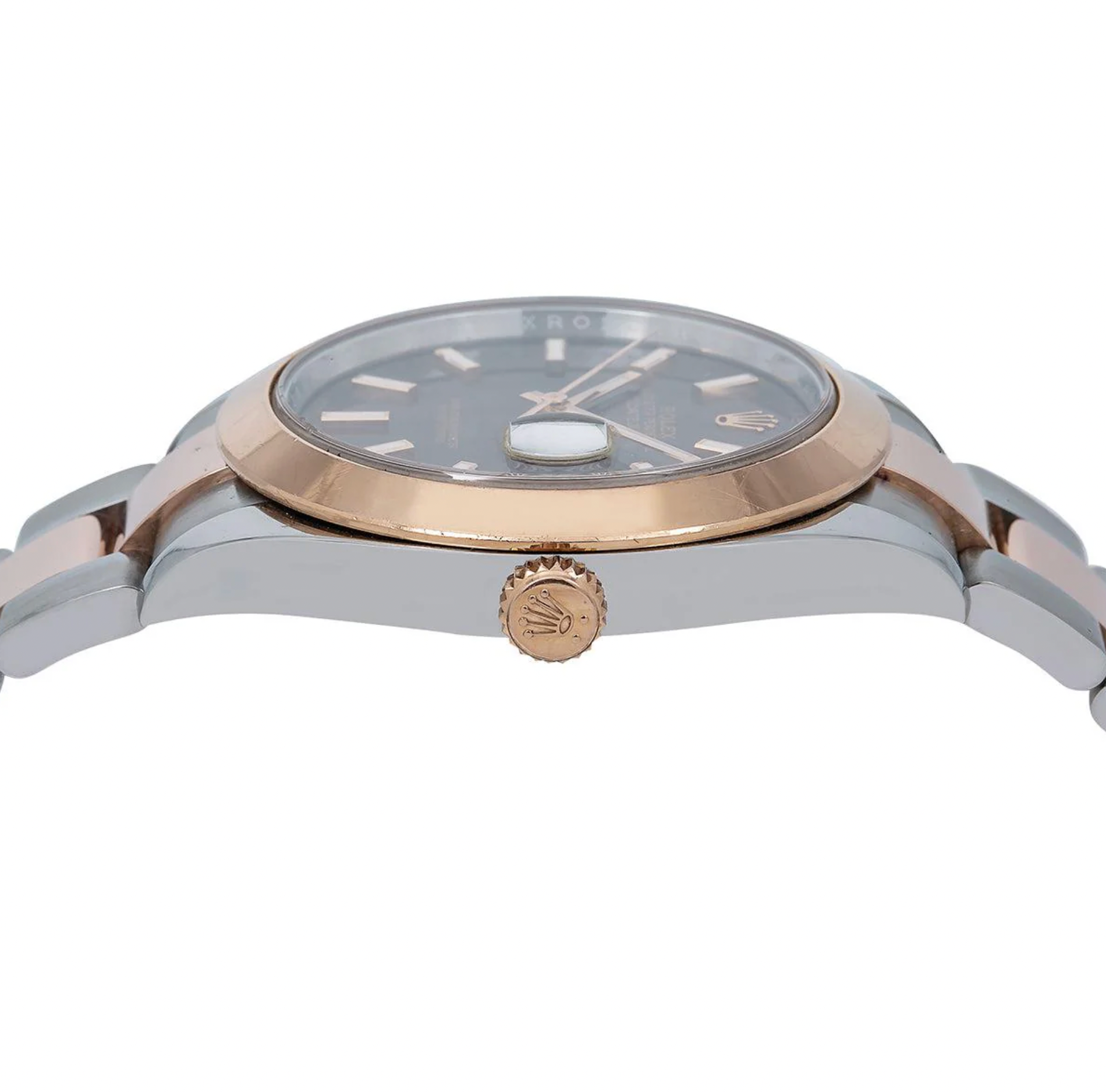 Rolex Datejust 41mm Chocolate Dial 18K Everose Gold Smooth Bezel – Ref. 126301
