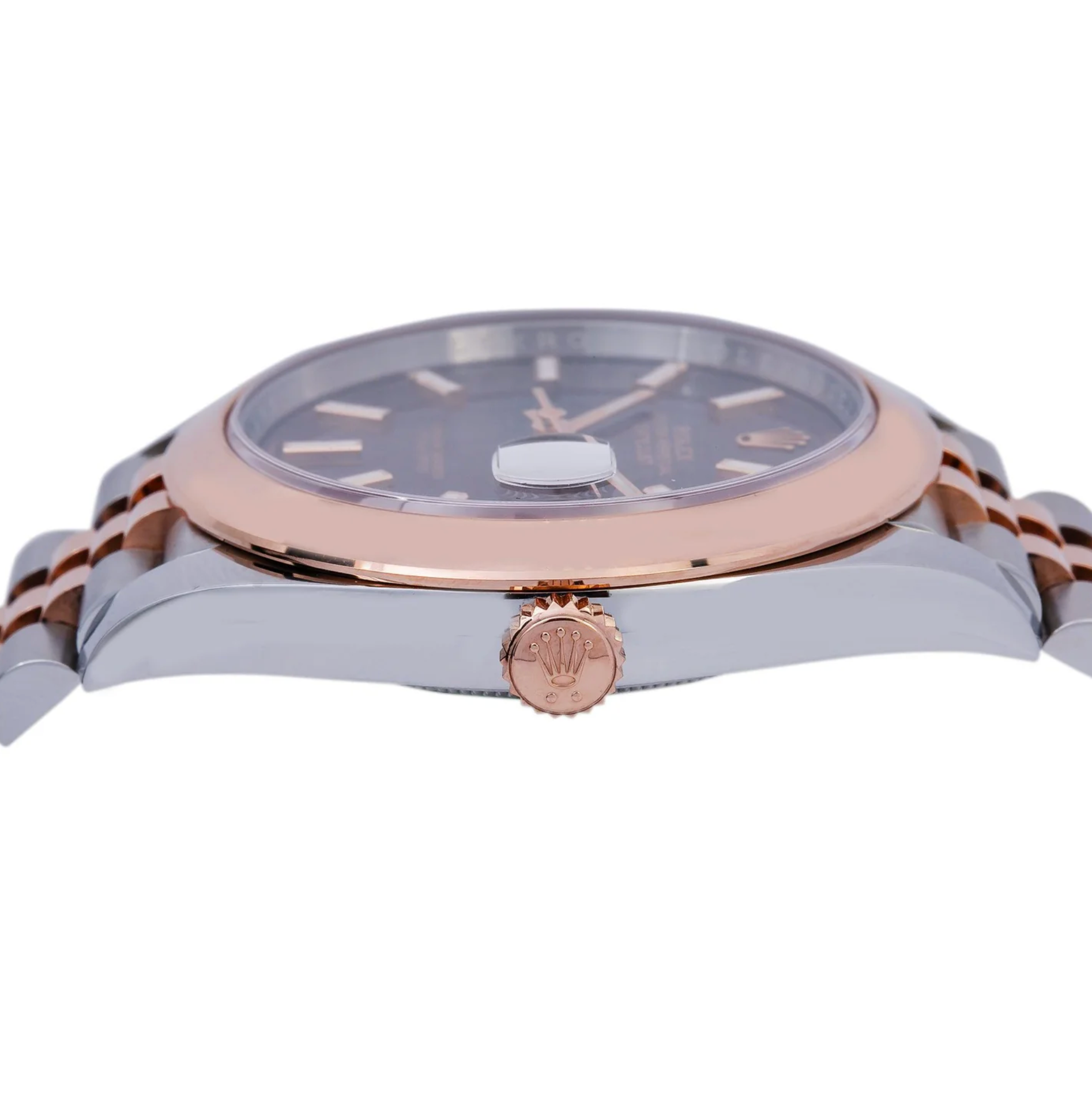 Rolex Datejust 41mm Chocolate Dial 18K Everose Gold Smooth Bezel – Ref. 126301