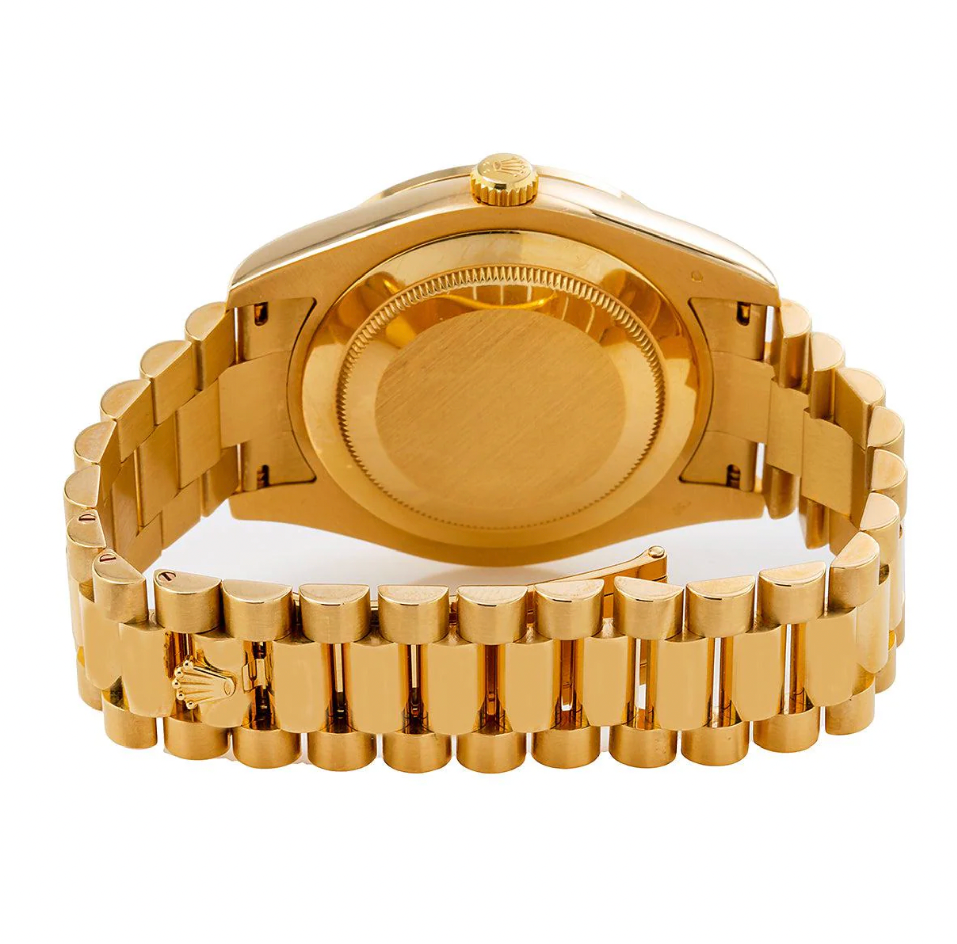 Rolex Day-Date II 41MM 218348 Champagne Baguette Diamond Dial Diamond Bezel 18K Yellow Gold President Bracelet