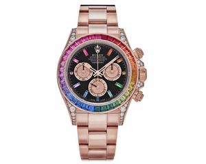Rolex Cosmograph Daytona “Rainbow” – 116505RBOW (Aftermarket Diamond & Sapphire Setting)