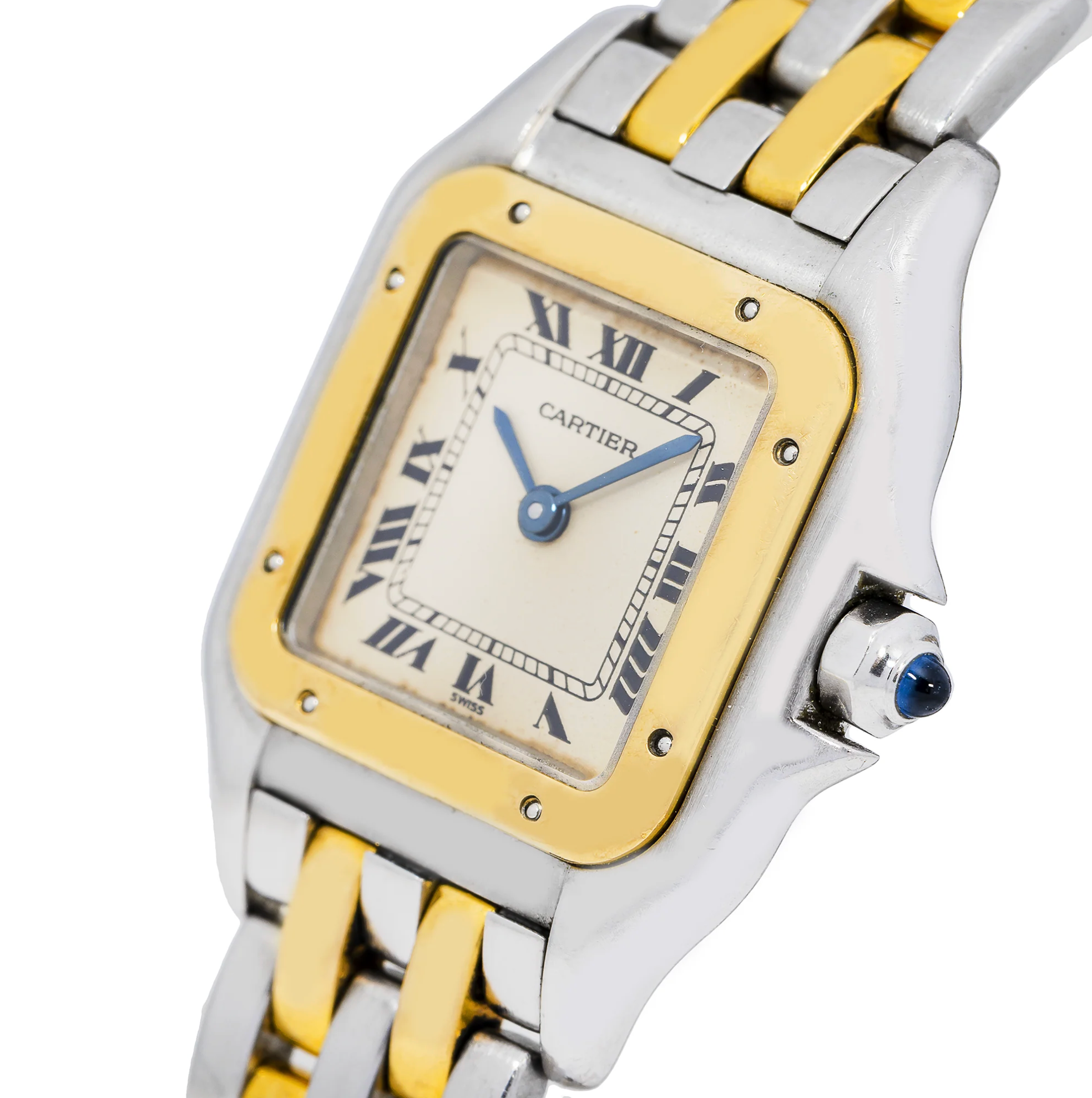 Cartier Panthère W25029B522MM Vintage Off-White Dial With Yellow Gold And Stainless Steel Bracelet