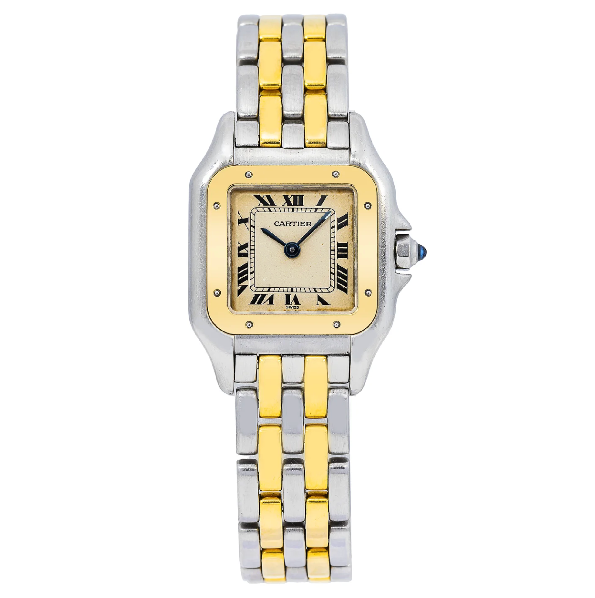 Cartier Panthère W25029B522MM Vintage Off-White Dial With Yellow Gold And Stainless Steel Bracelet