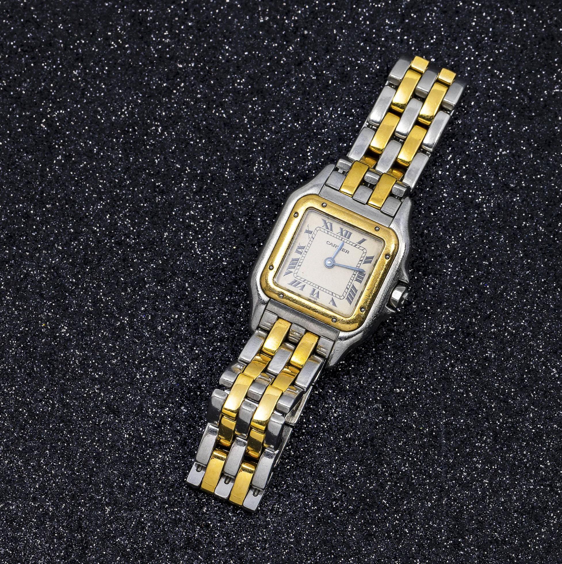 Cartier Panthère W25029B522MM Vintage Off-White Dial With Yellow Gold And Stainless Steel Bracelet