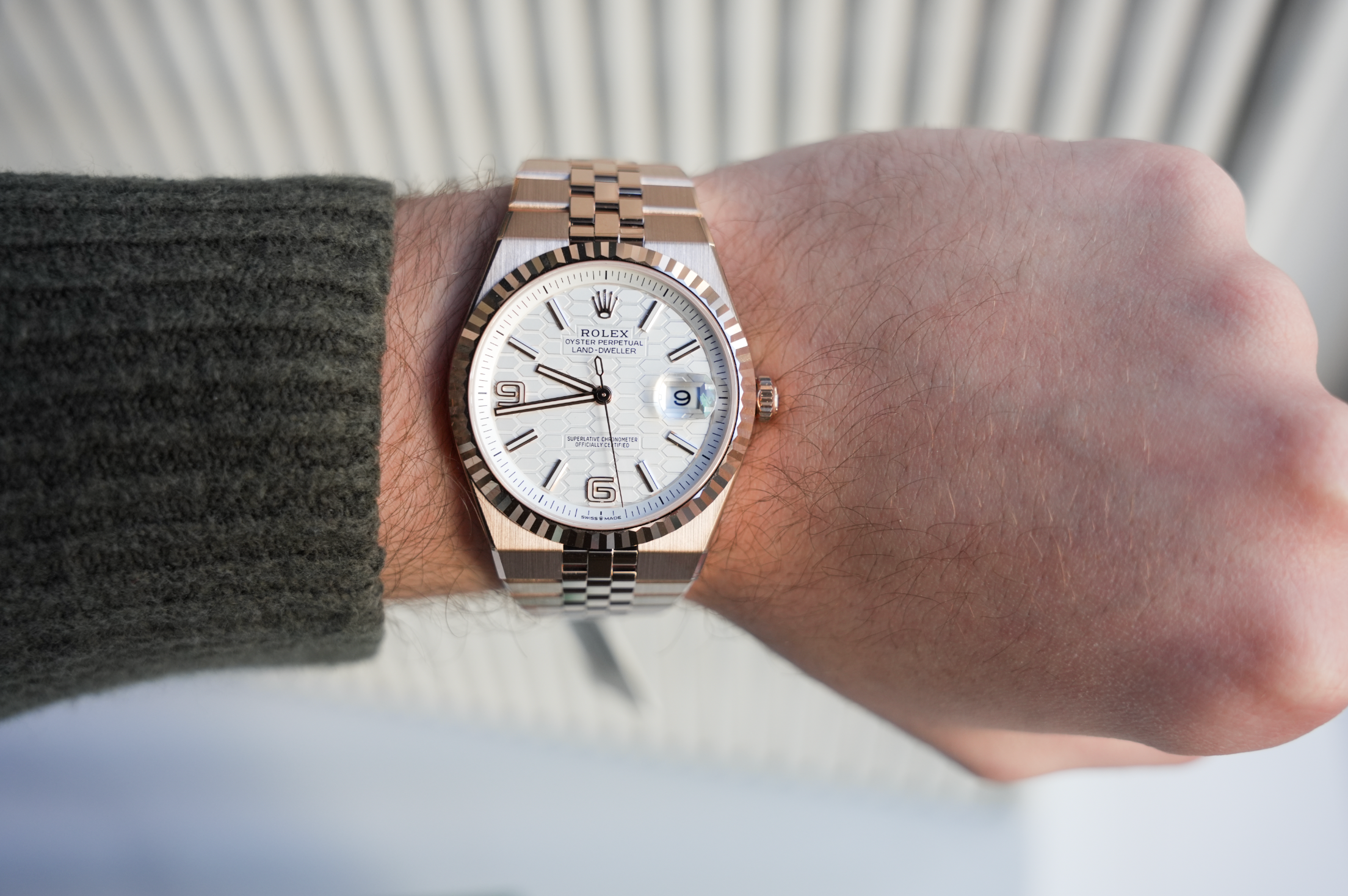 Rolex Land-Dweller 40 127335 Everose Gold Integrated Bracelet