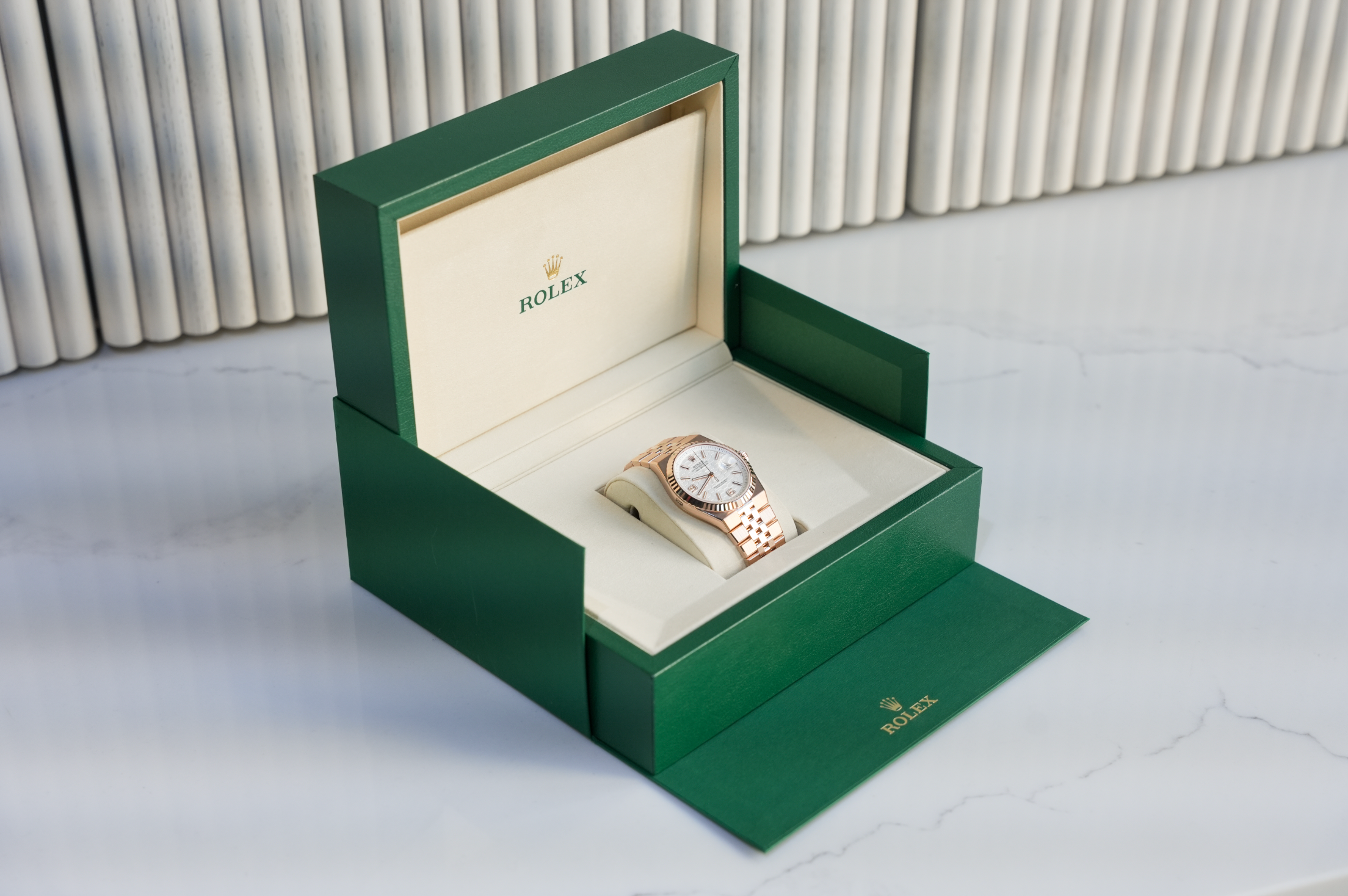Rolex Land-Dweller 40 127335 Everose Gold Integrated Bracelet