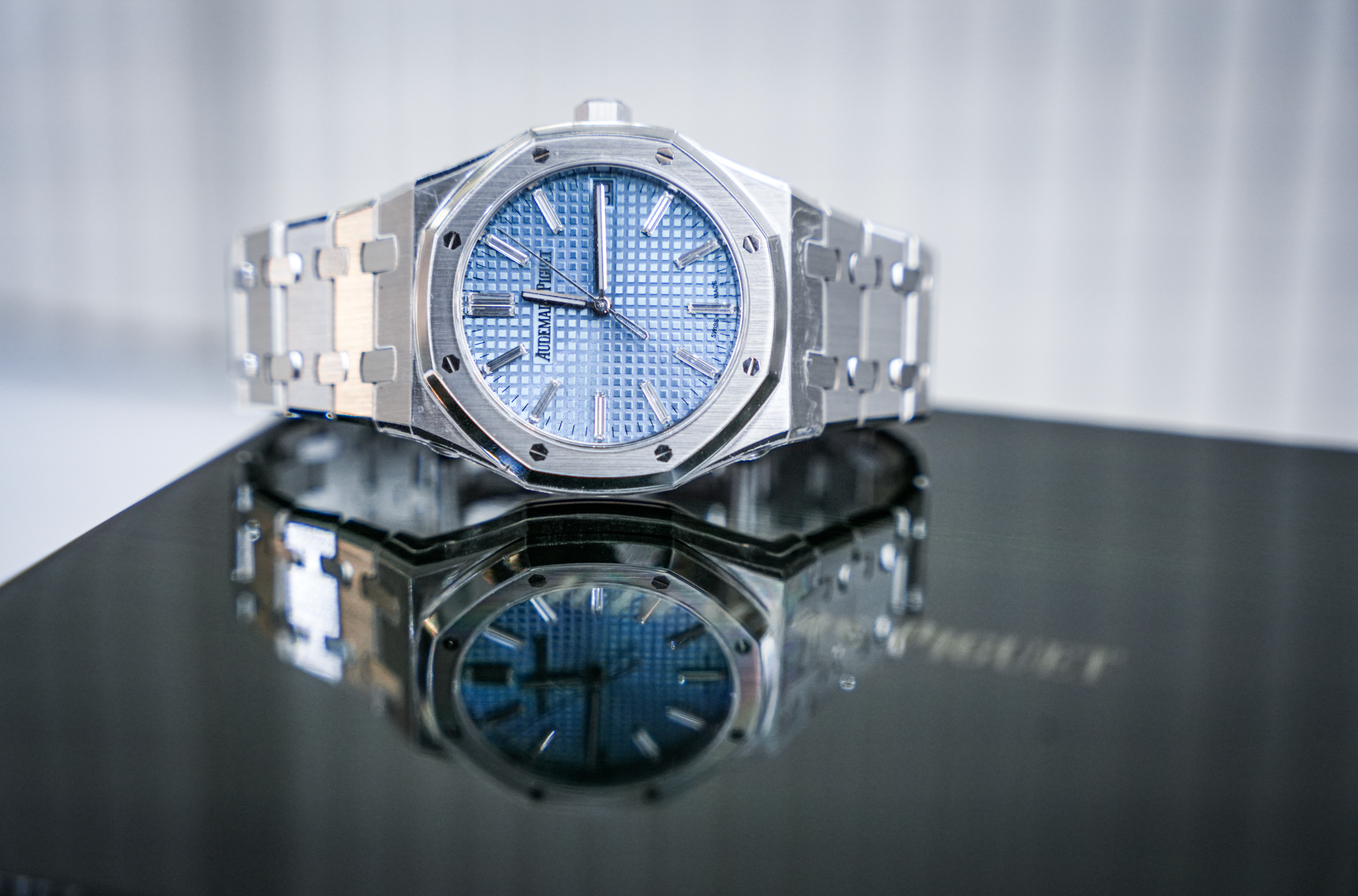 Audemars Piguet Royal Oak Selfwinding 41mm White Gold Light Blue Dial Ref. 15510BC