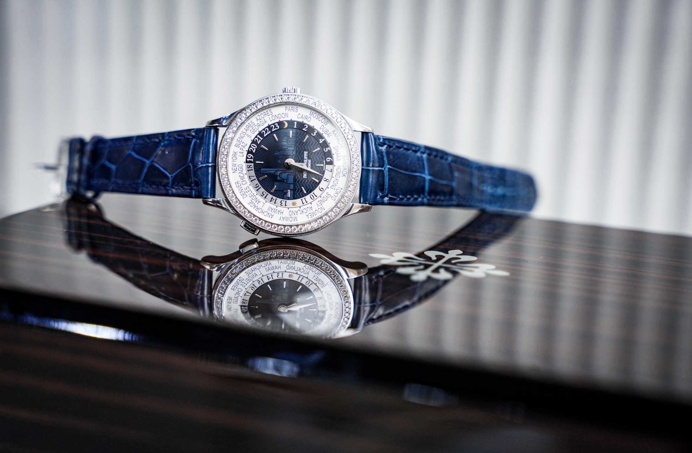 Patek Philippe Complications Limited New York Edition 36mm White Gold Diamond Bezel 7130G-015