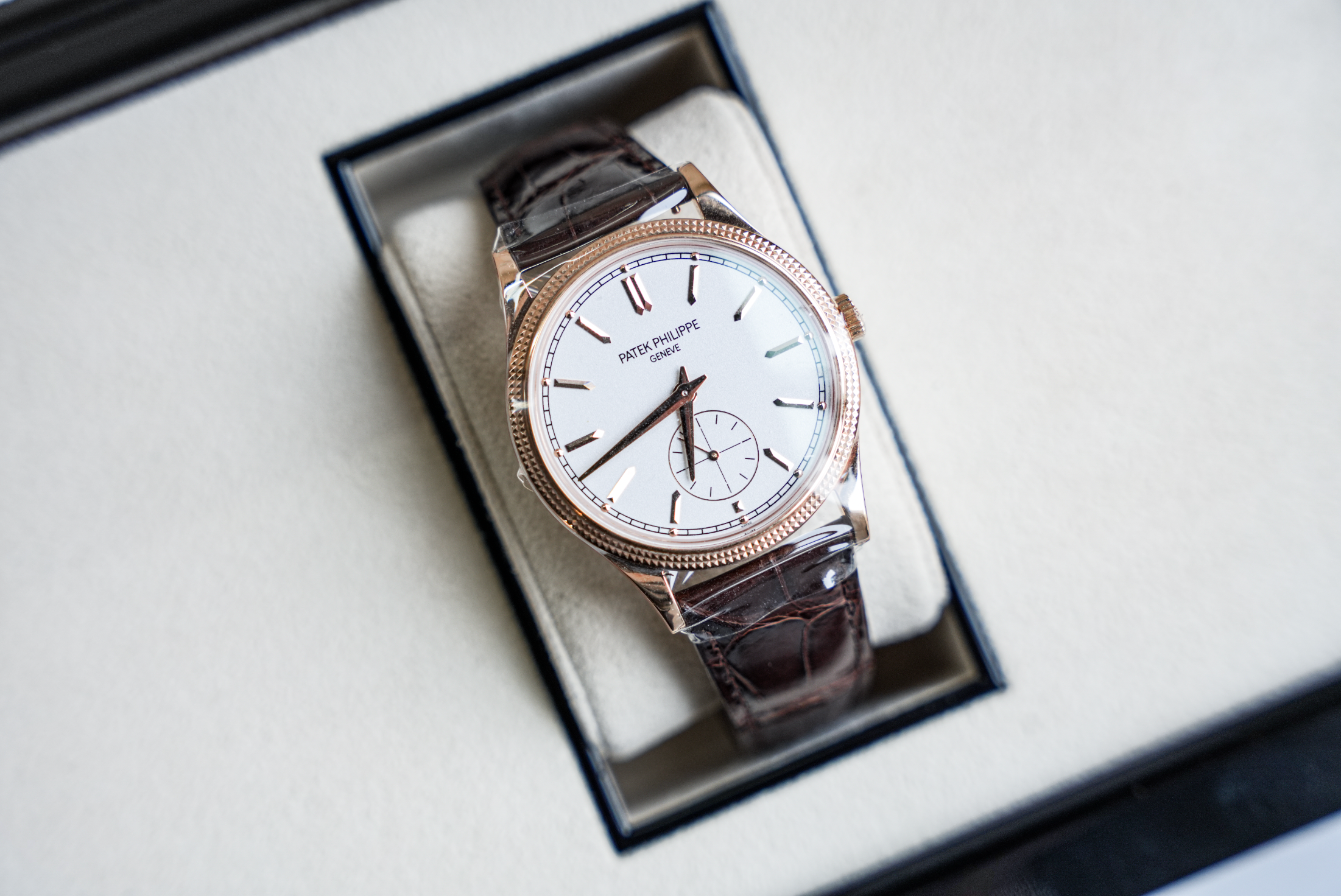 Patek Philippe Calatrava 6119R-001 Rose Gold Silver Dial