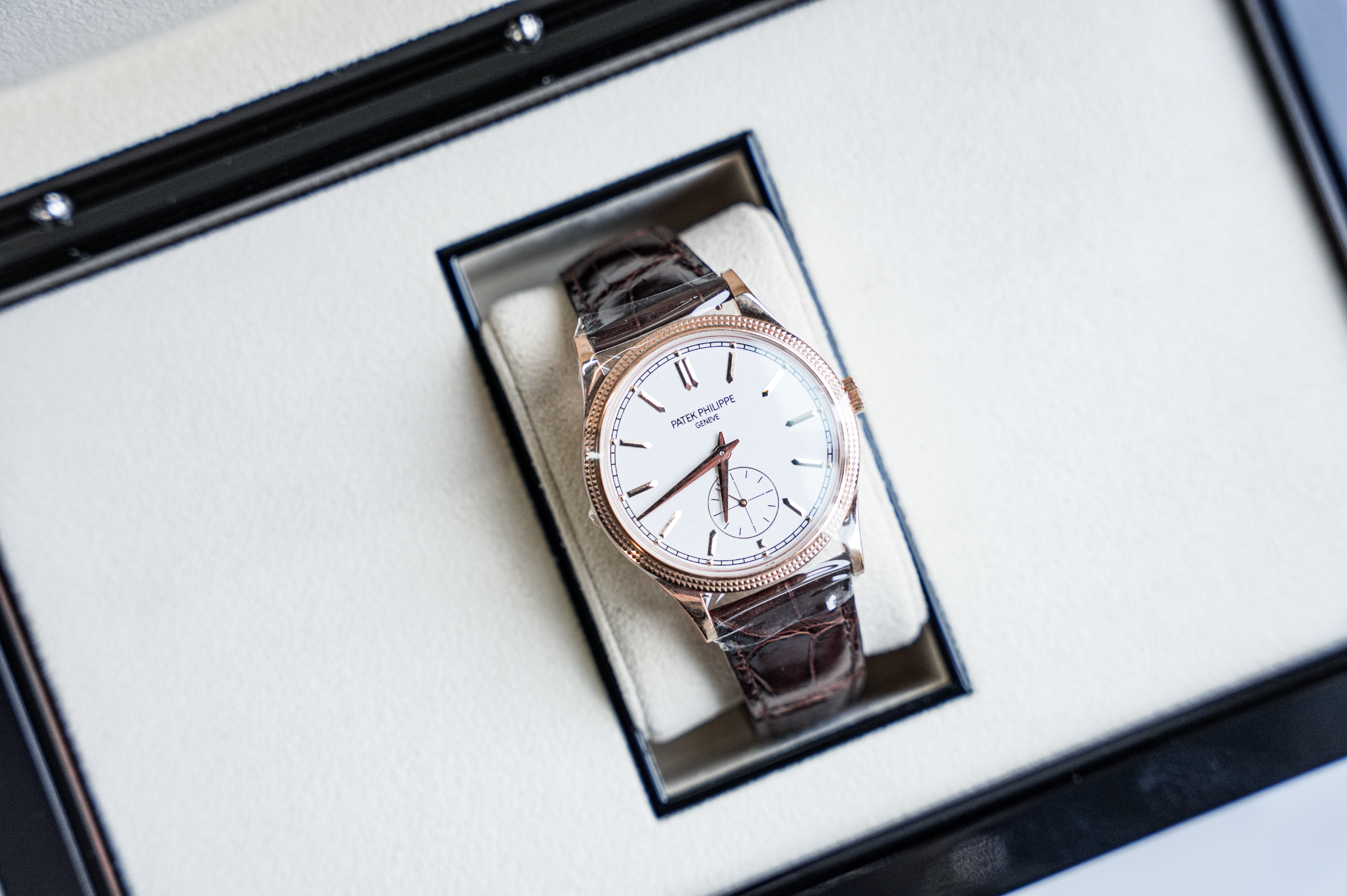 Patek Philippe Calatrava 6119R-001 Rose Gold Silver Dial