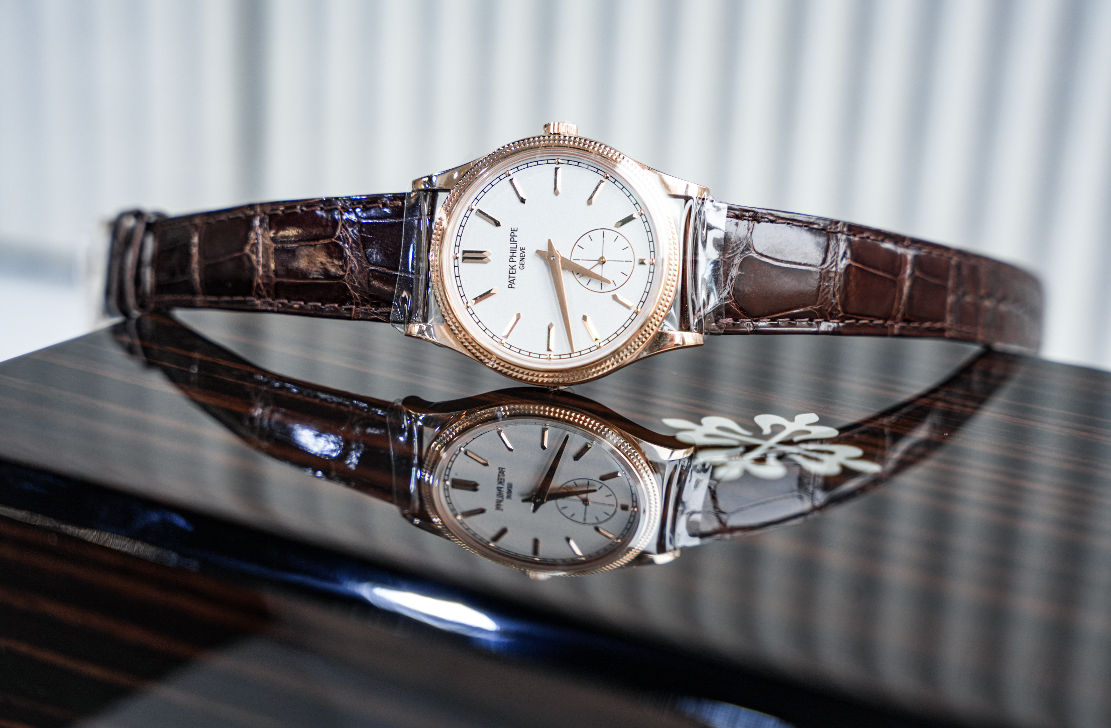 Patek Philippe Calatrava 6119R-001 Rose Gold Silver Dial