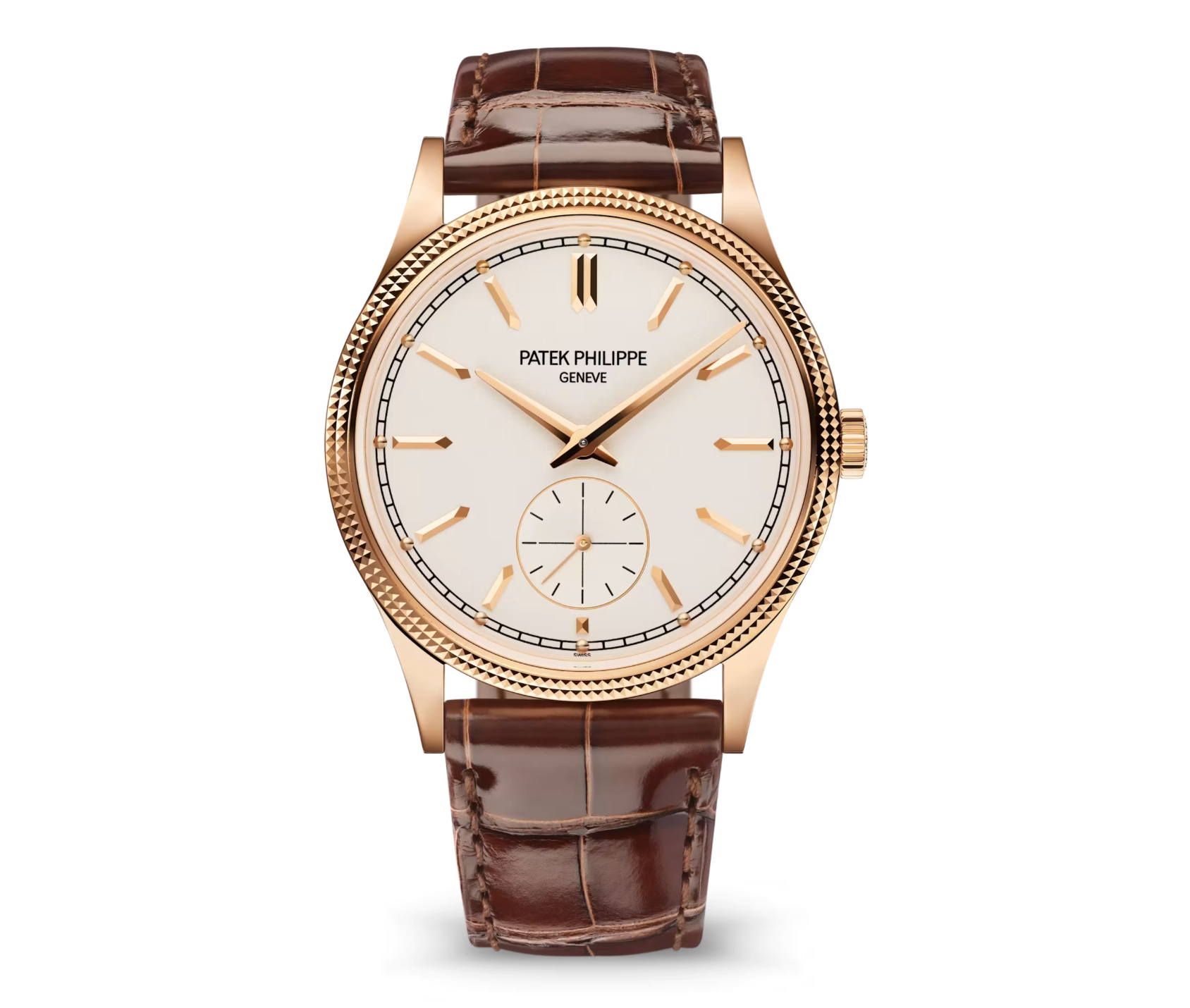 Patek Philippe Calatrava 6119R-001 Rose Gold Silver Dial