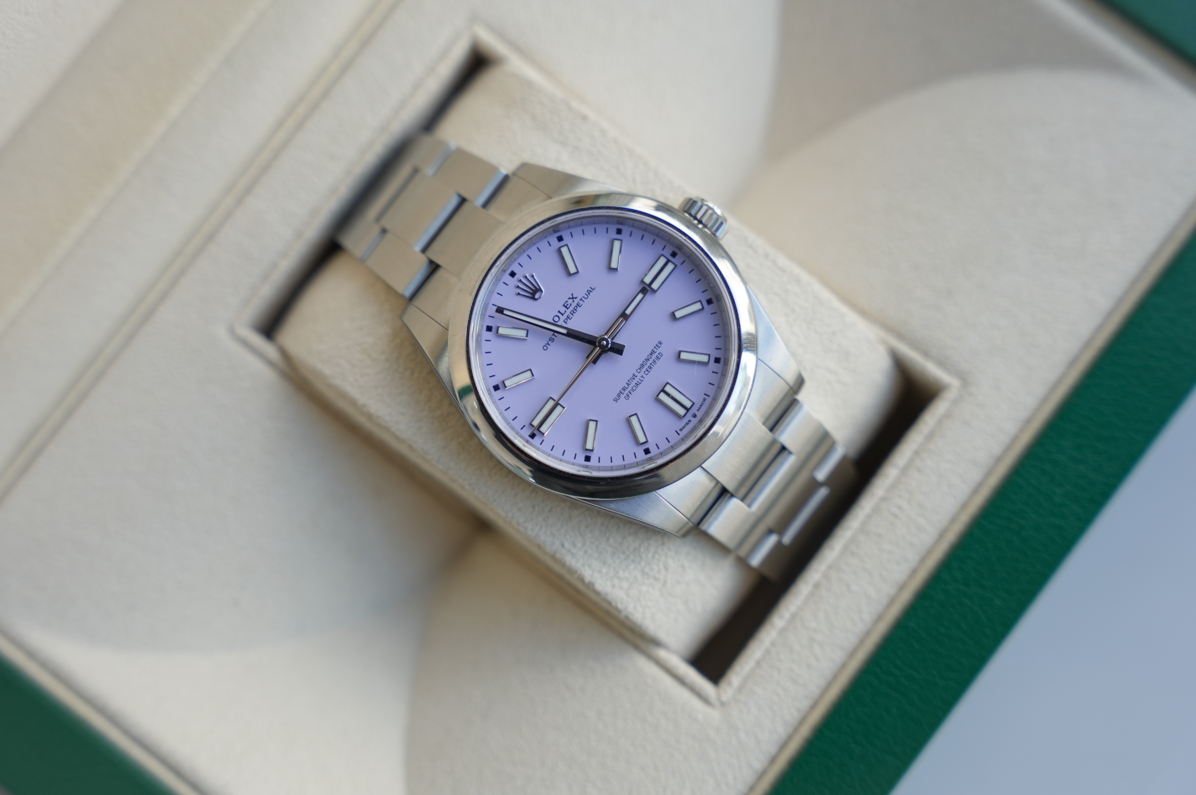 Rolex Oyster Perpetual 41 Lavender Dial Oystersteel 41mm Automatic Watch Ref. 134300
