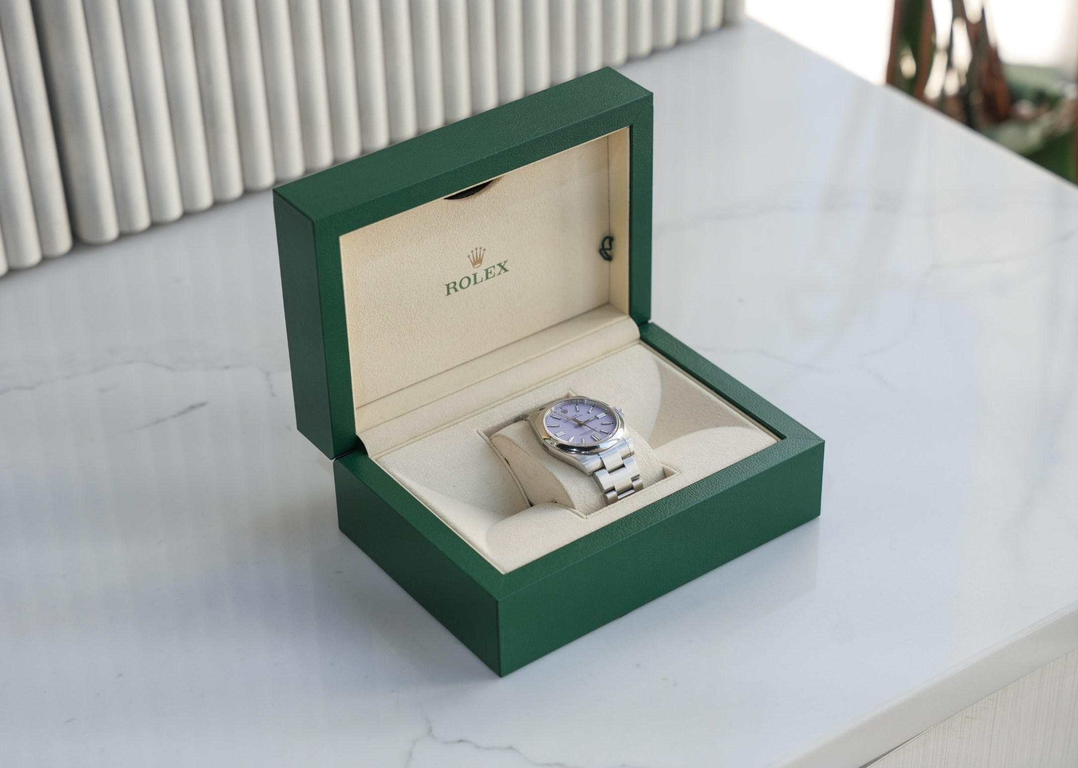 Rolex Oyster Perpetual 41 Lavender Dial Oystersteel 41mm Automatic Watch Ref. 134300