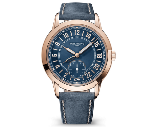 Patek Philippe Calatrava Travel Time 24-Hour 5224R-001 Rose Gold Blue Dial 42mm