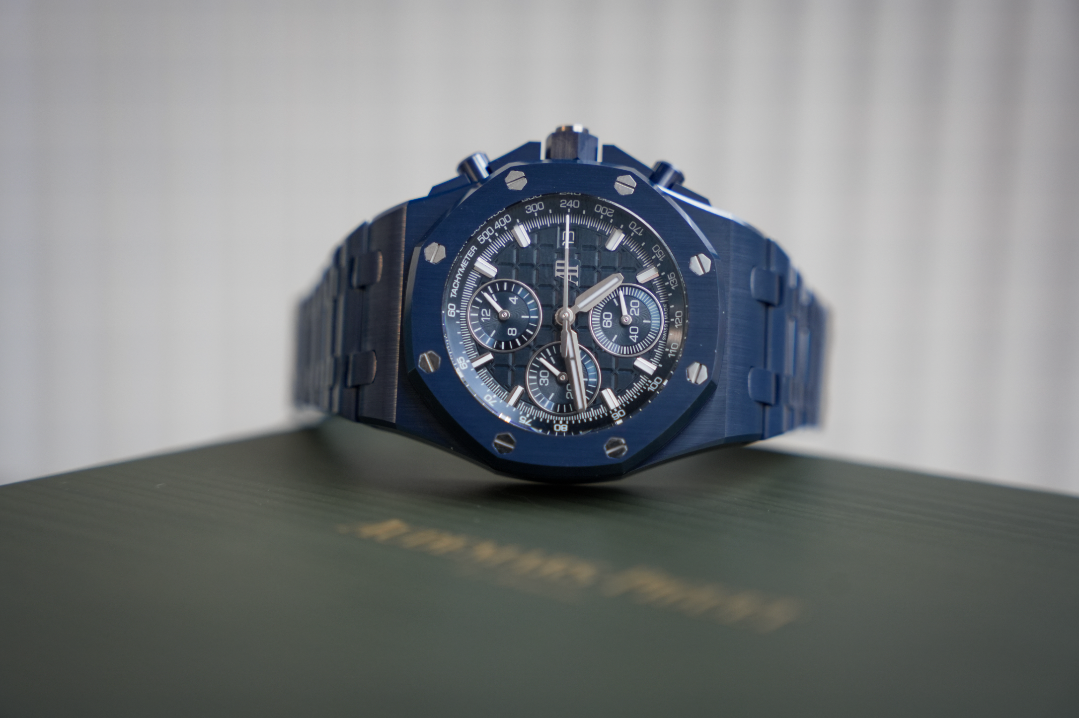 Audemars Piguet Royal Oak Offshore Chronograph 26238CD “Bleu Nuit” Ceramic 42mm Méga Tapisserie Dial