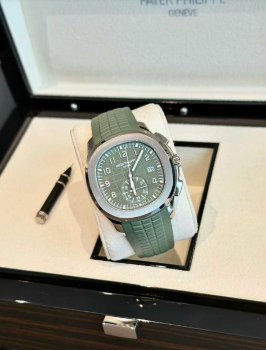 Patek Philippe Aquanaut Chronograph 5968G Green Dial White Gold