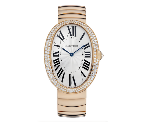 Cartier Baignoire 44x34mm 18K Rose Gold Diamond Bezel WB520003